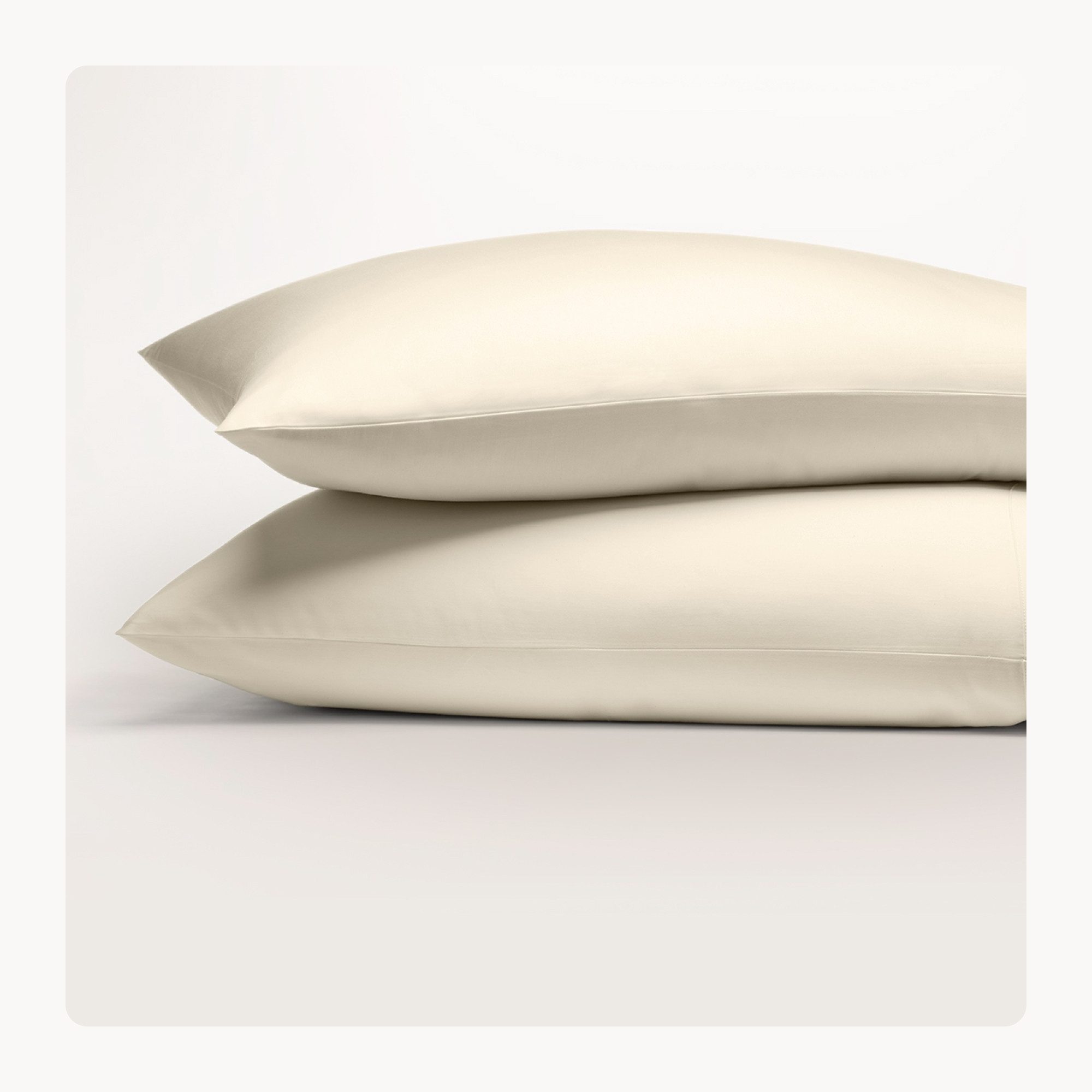 Seralino Seitenschläferkissenbezug Mako Satin Kissenbezug (100% Bio Baumwolle) weich, hautfreundlich, (2 Stück), Fairtrade/ GOTS zertifizierte uni Kissenhülle mit Reißverschluss