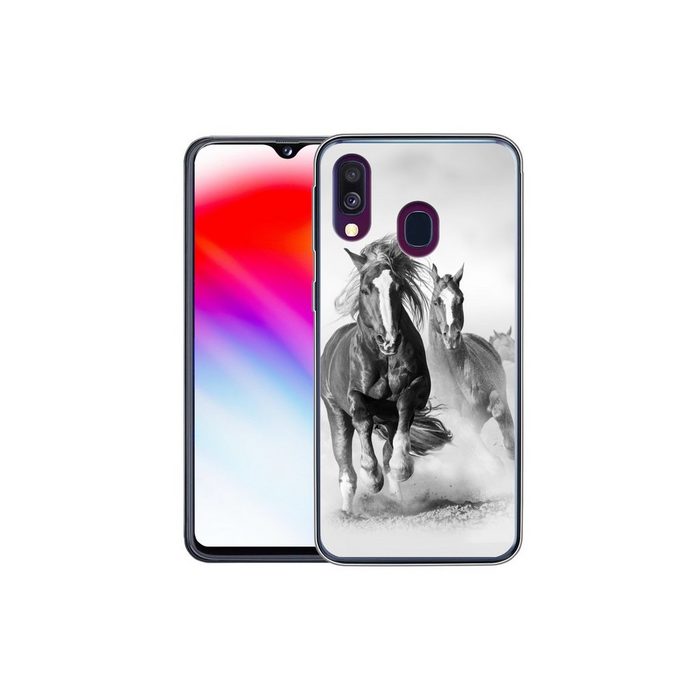 MuchoWow Handyhülle Pferde - Tiere - Illustration Handyhülle Samsung Galaxy A40 Smartphone-Bumper Print Handy NZ11947