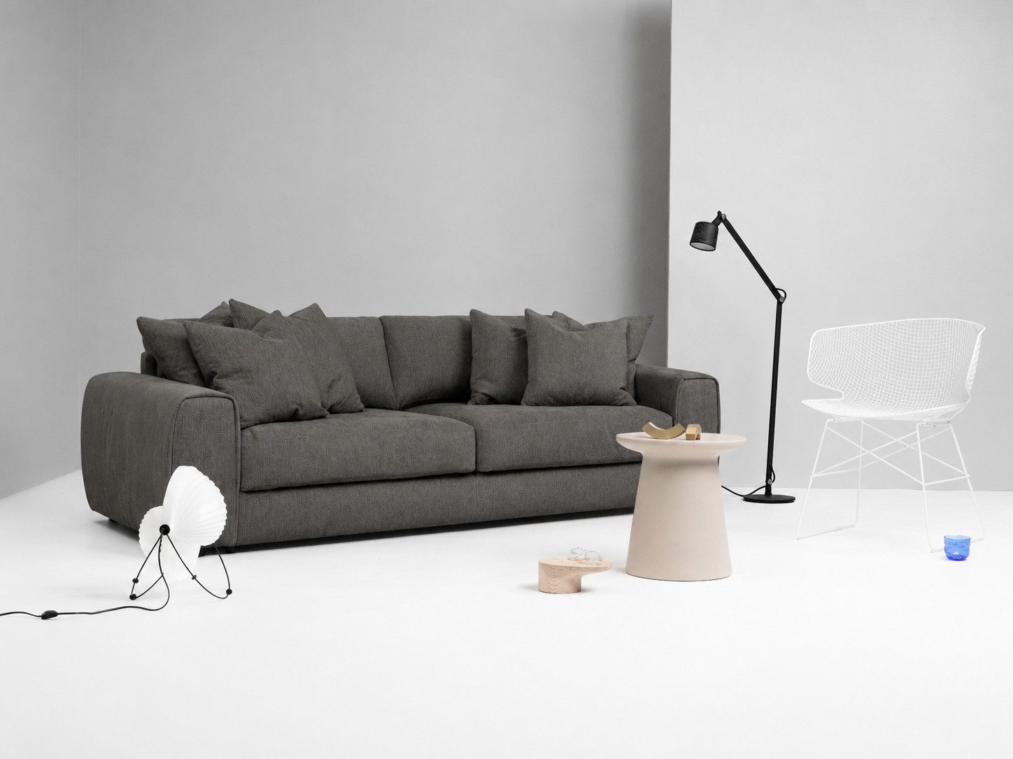 OTTO home 3-Sitzer Rillea, Sofa, Couch, MADE in Europe, B: 252 cm, mit Daunenfüllung & Kaltschaum, FSC®