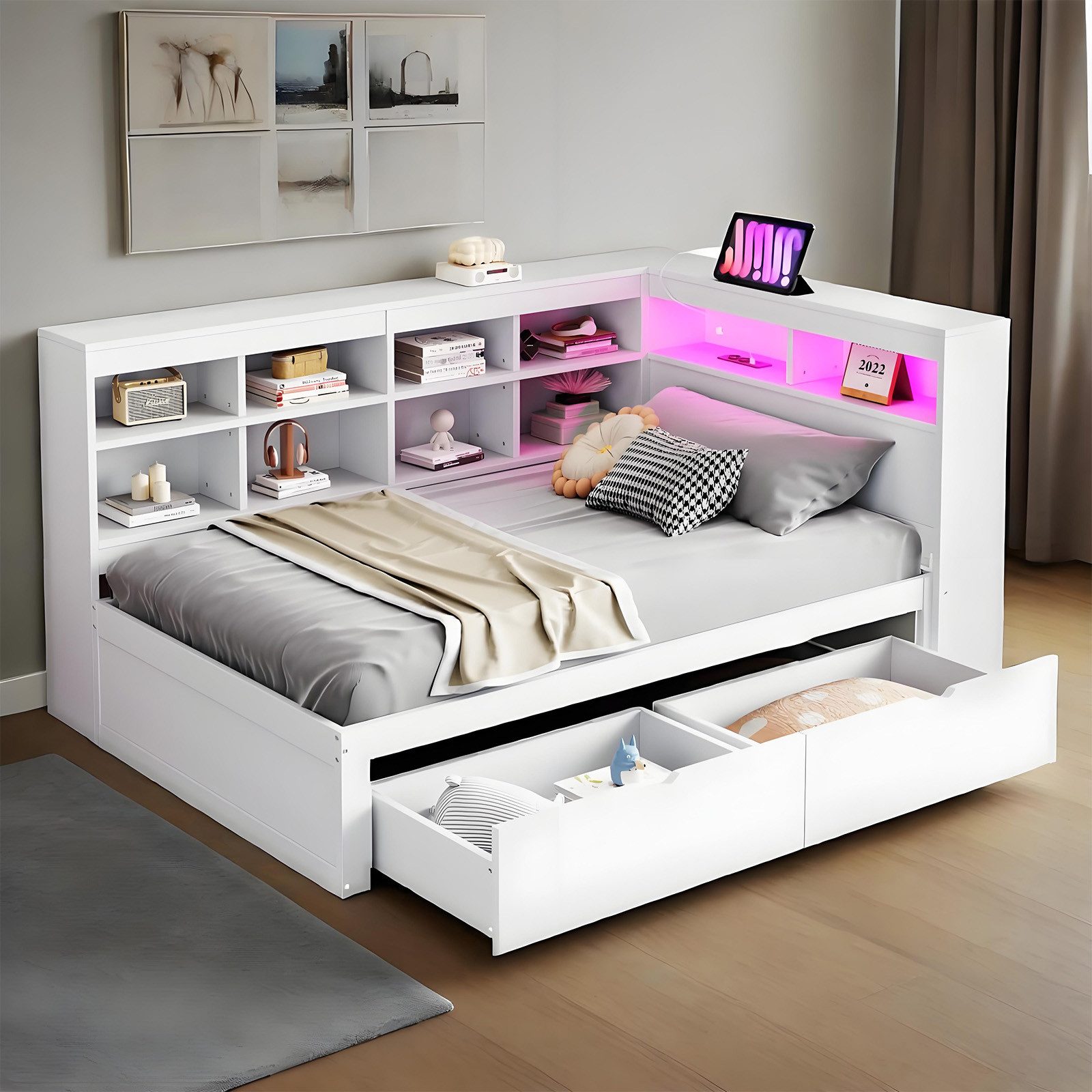 REDOM Stauraumbett Multifunktionales Schlafsofa Daybett Tagesbett günstig online kaufen