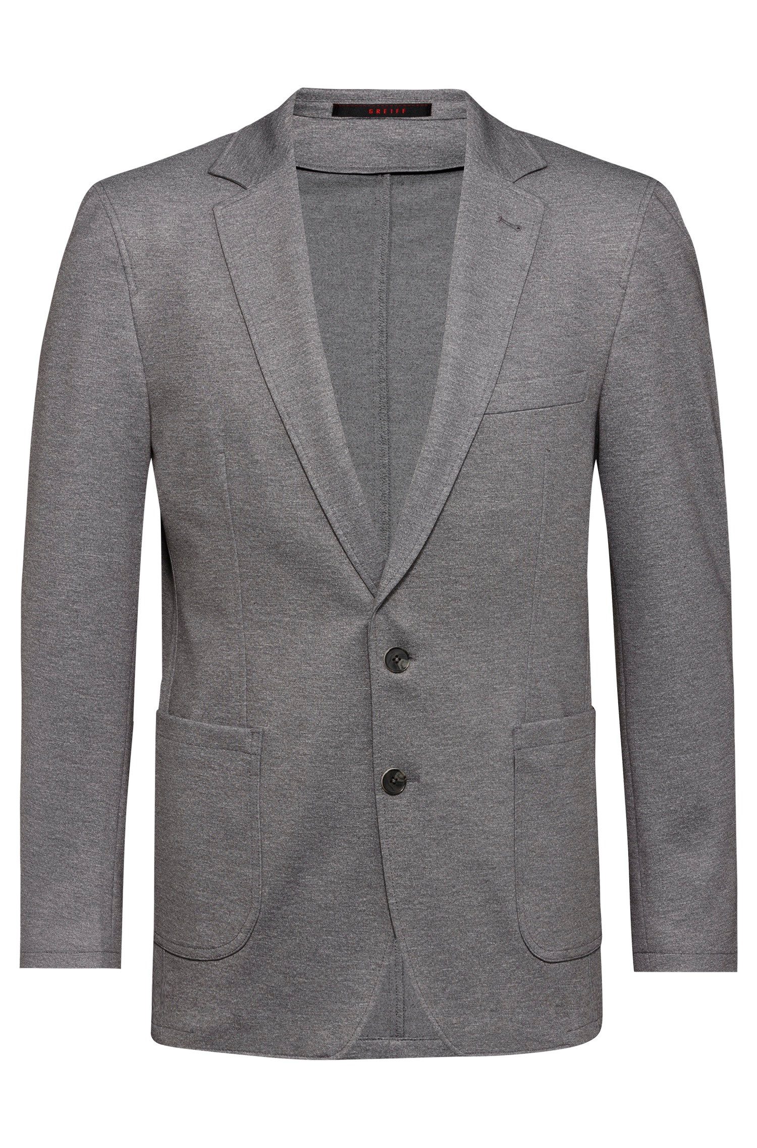 GREIFF Sakko Greiff Corporate Wear Herren Sakko CASUAL Hellgrau meliert 54