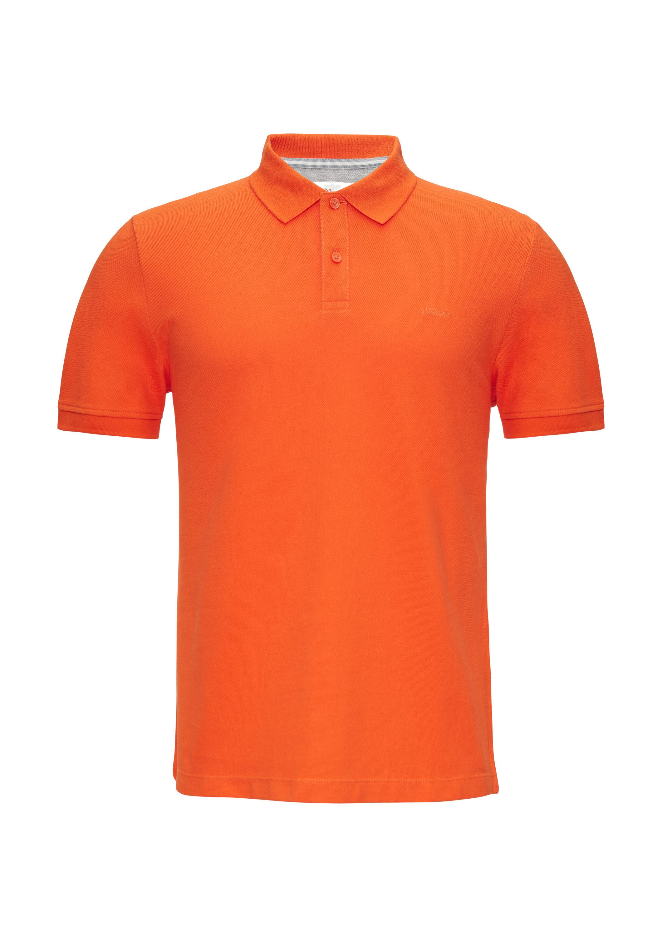 s.Oliver Kurzarmshirt Polo-Shirt Poloshirt aus Baumwollpiqué günstig online kaufen