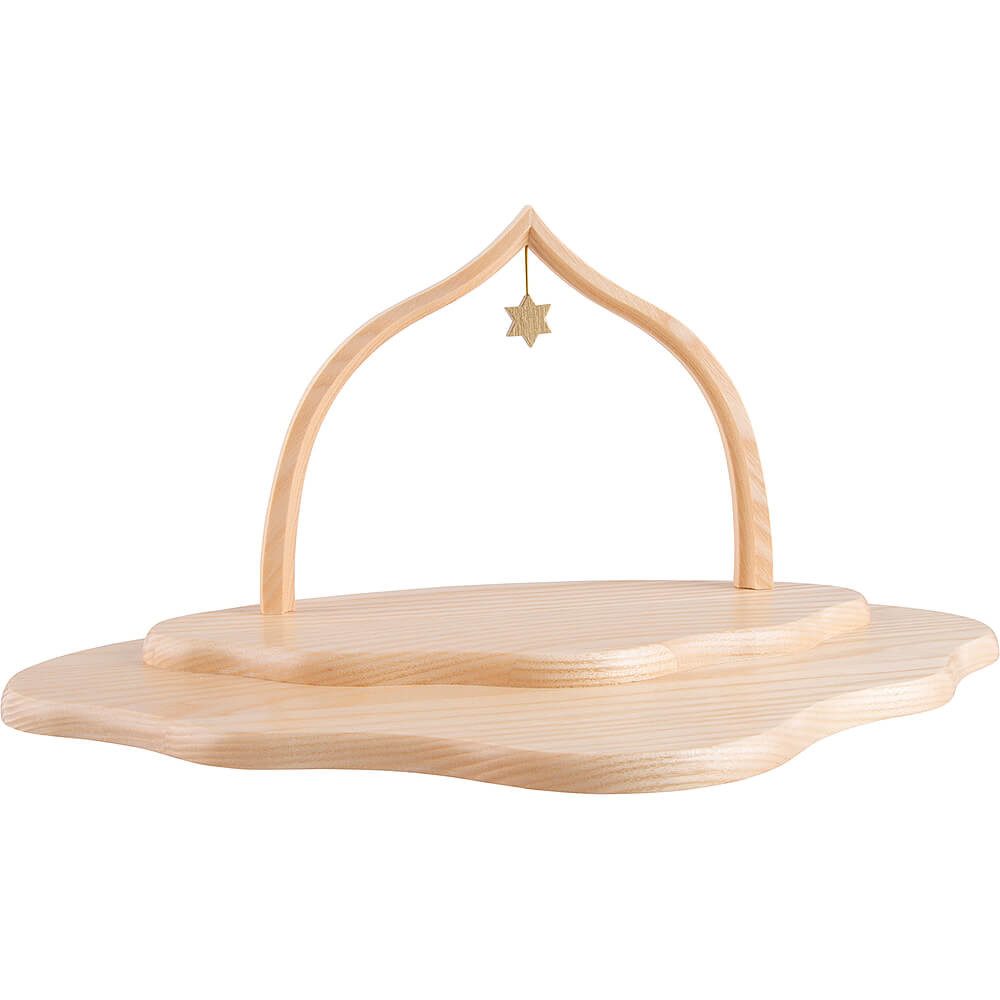 Blank Kunstgewerbe Dekofigur Engelswolke mit zwei Etagen, natur mit Bogen ( günstig online kaufen