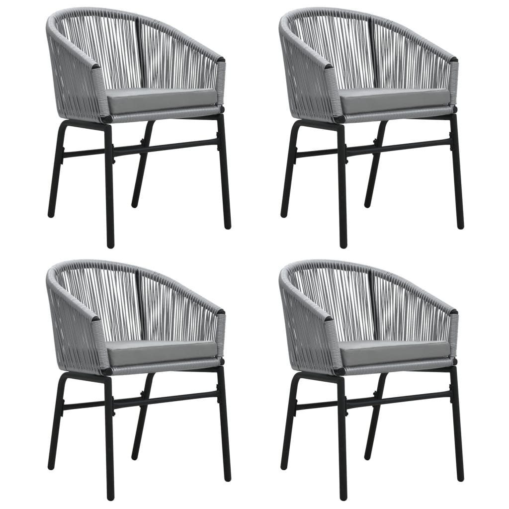 vidaXL Garten-Essgruppe 5-tlg. Garten-Essgruppe Grau, (4-tlg) günstig online kaufen