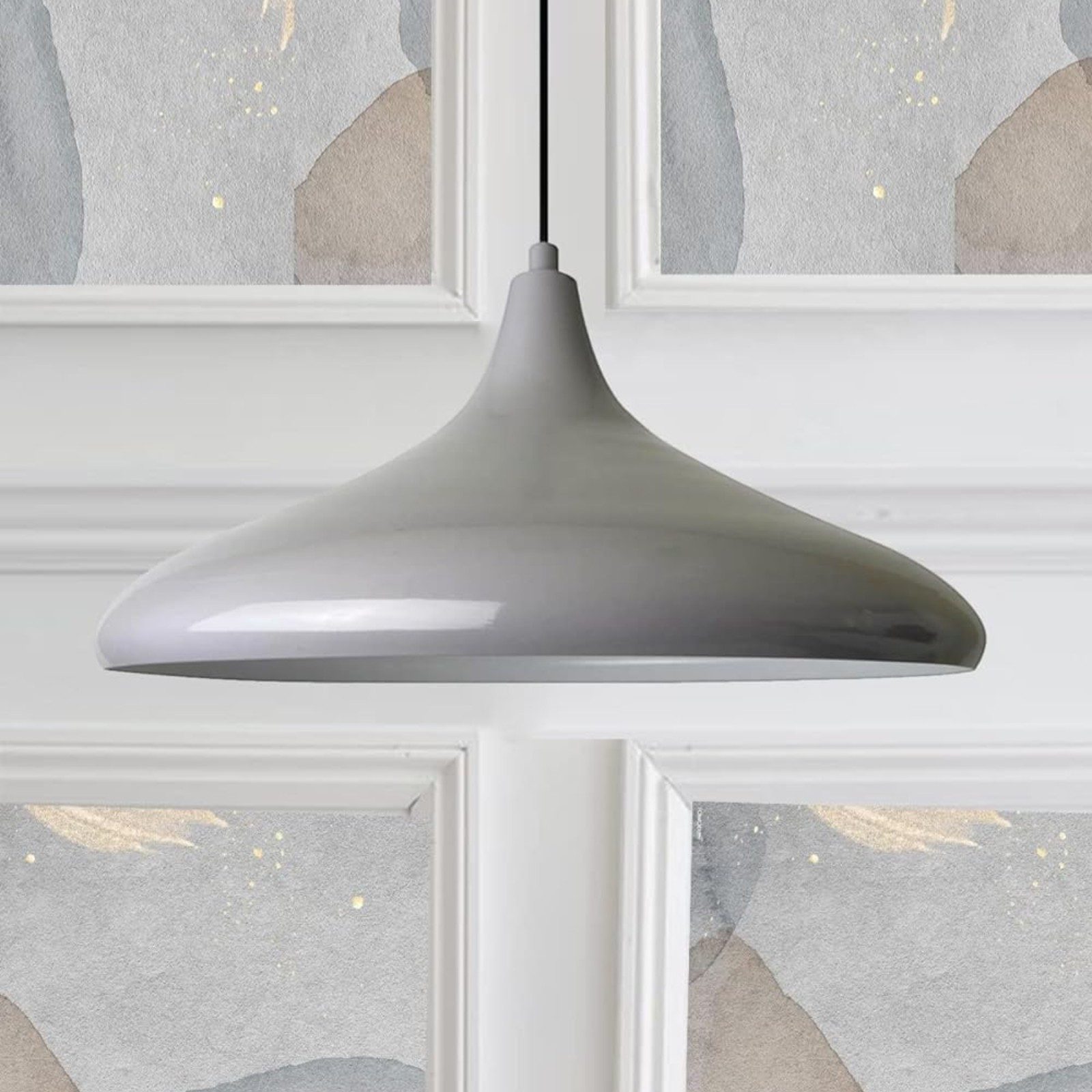 Bamyum Pendelleuchte Bamyum Pendelleuchte Durchmesser 35 cm E27 Metall Moderne Lampe, ohne Leuchtmittel