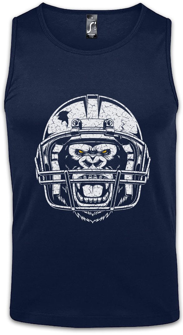 Urban Backwoods Tanktop American Football Gorilla Ärmelloses T-Shirt Player Passion Sport Love Addiction Ball Spieler Cheerleader