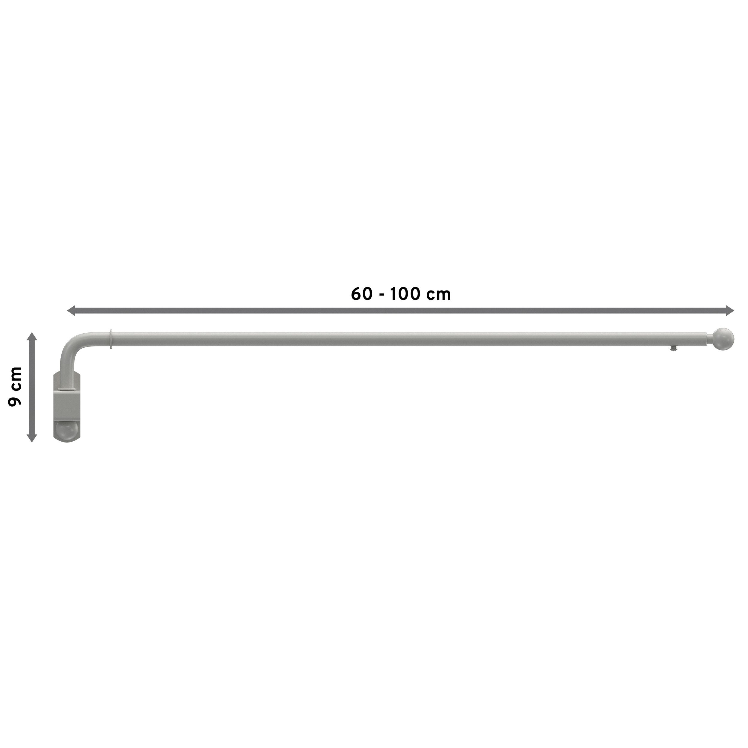 INTERDECO Schwenkstange Cassina, ausziehbar, Wandmontage, Metall, Weiß, 13/9