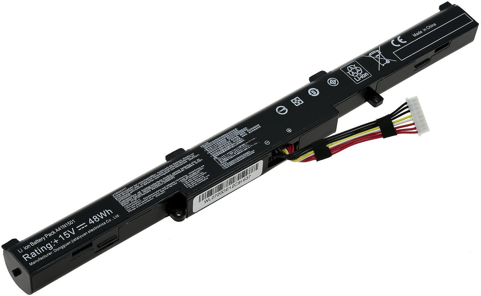 Powery Akku für Asus GL752VW-T4137T Laptop-Akku 3000 mAh (15 V)