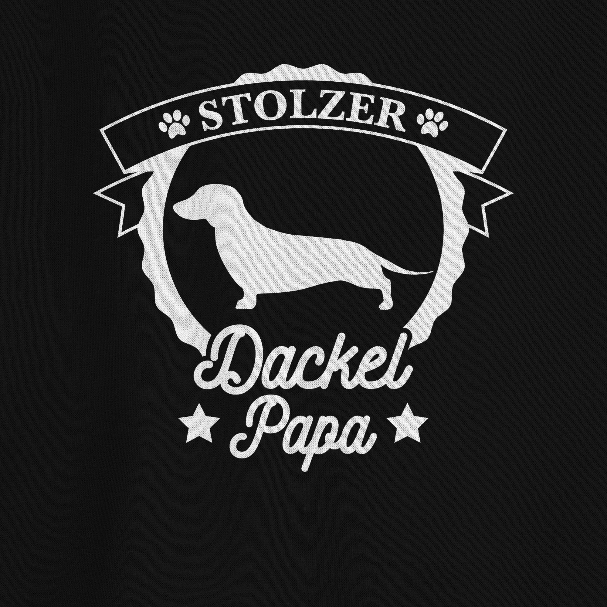 Shirtracer Sweatshirt Stolzer Dackel Papa 2 Schwarz Hundebesitzer für (1-tlg) Geschenk