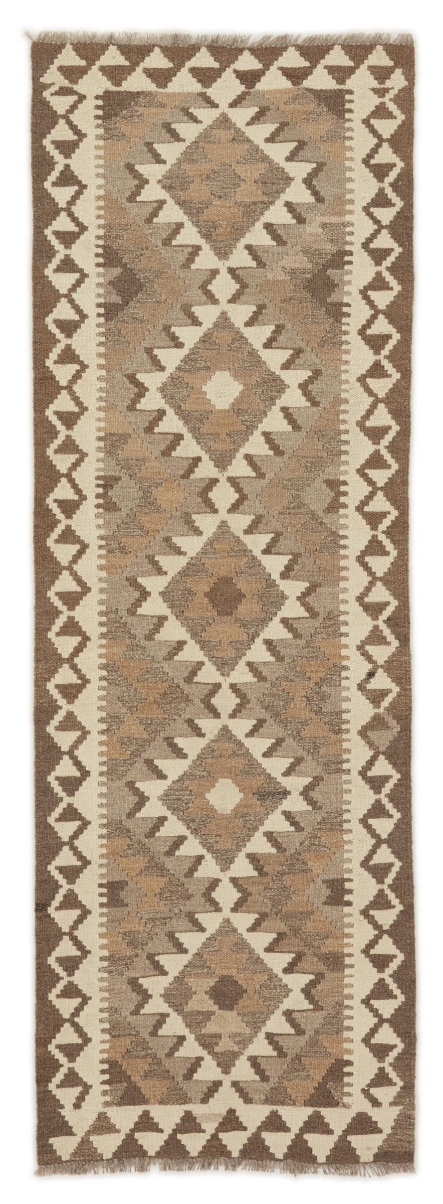 Nain Trading Orientteppich Kelim Afghan 64x184 Handgewebter Orientteppich Läufer, rechteckig, Höhe: 5 mm