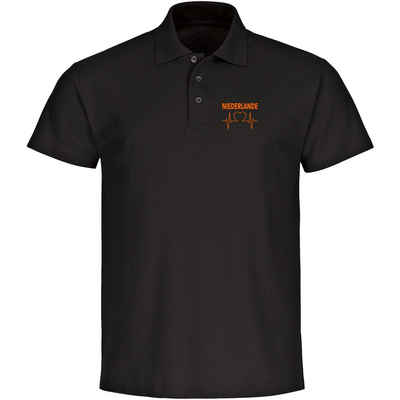 multifanshop Poloshirt Niederlande - Herzschlag - Polo