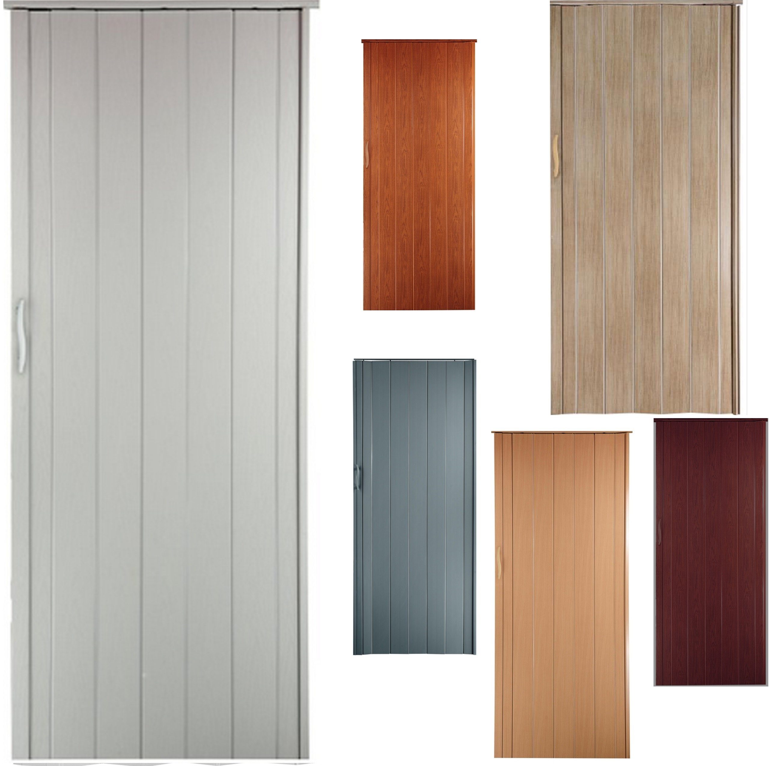 Standom Falttür Schiebetür 6 farben H. 202 cm für Türbreite von 84 bis