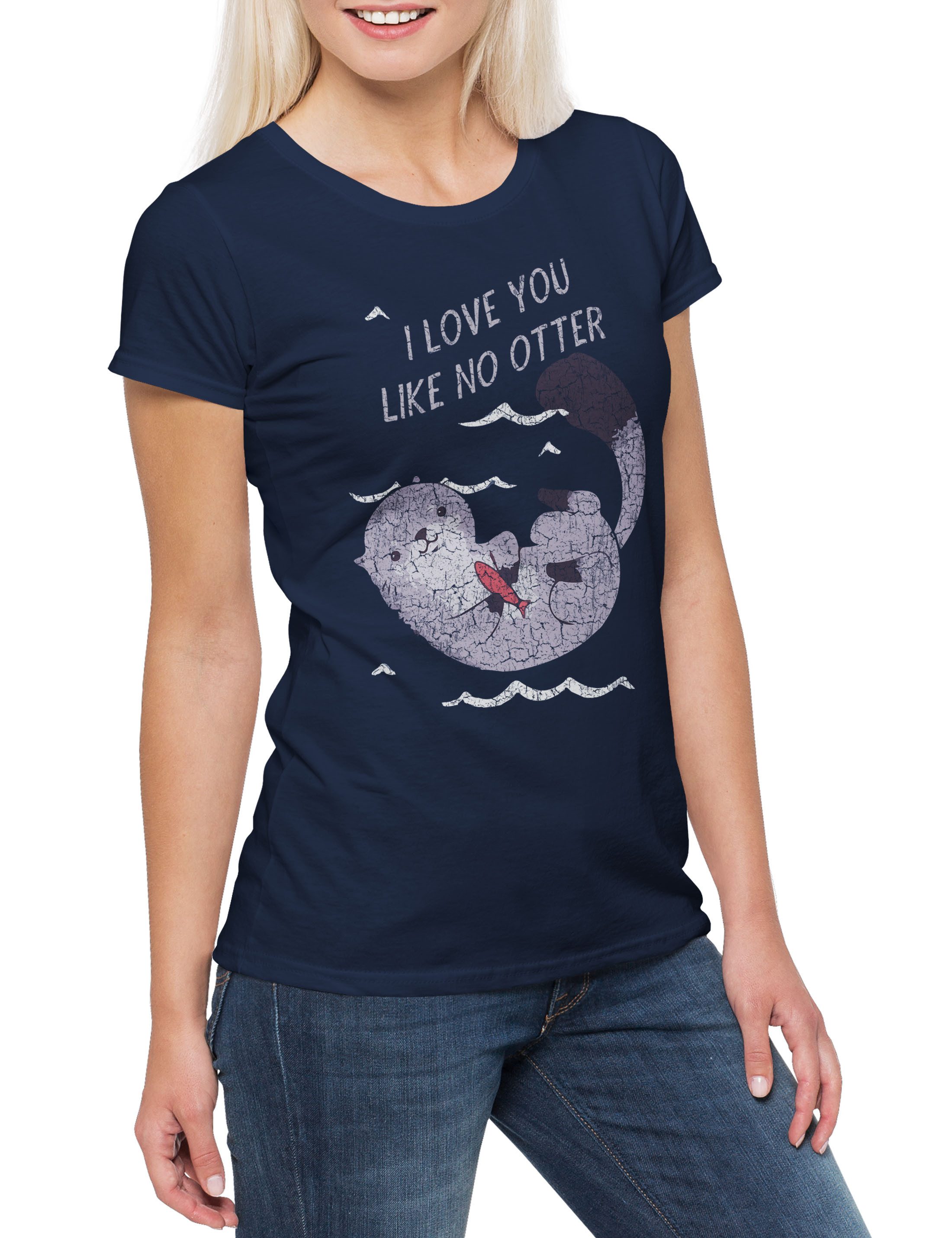 Print-Shirt Like No Otter Damen T-Shirt Hochzeit Wedding Mariage Liebe I Love You