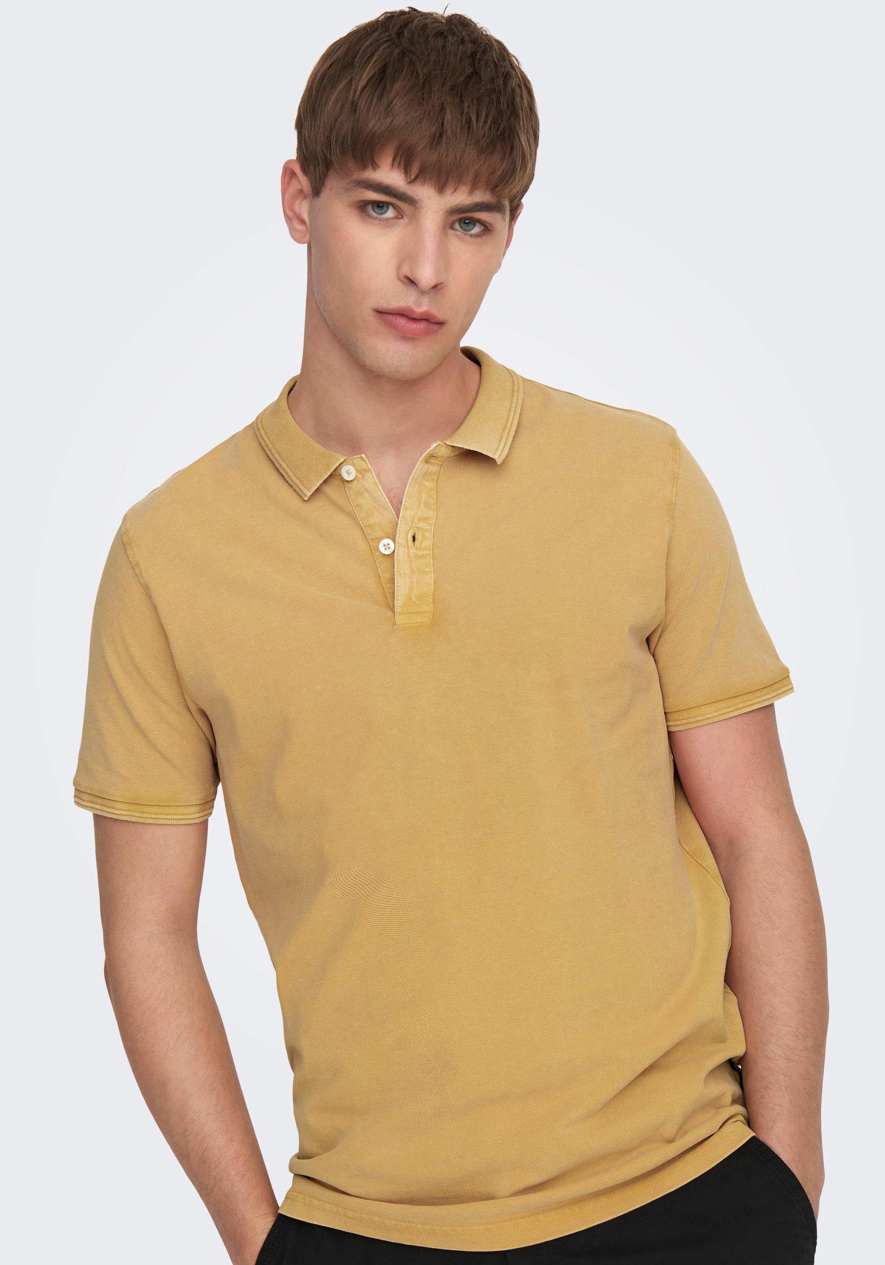 ONLY & SONS Poloshirt TRAVIS Polo ochre