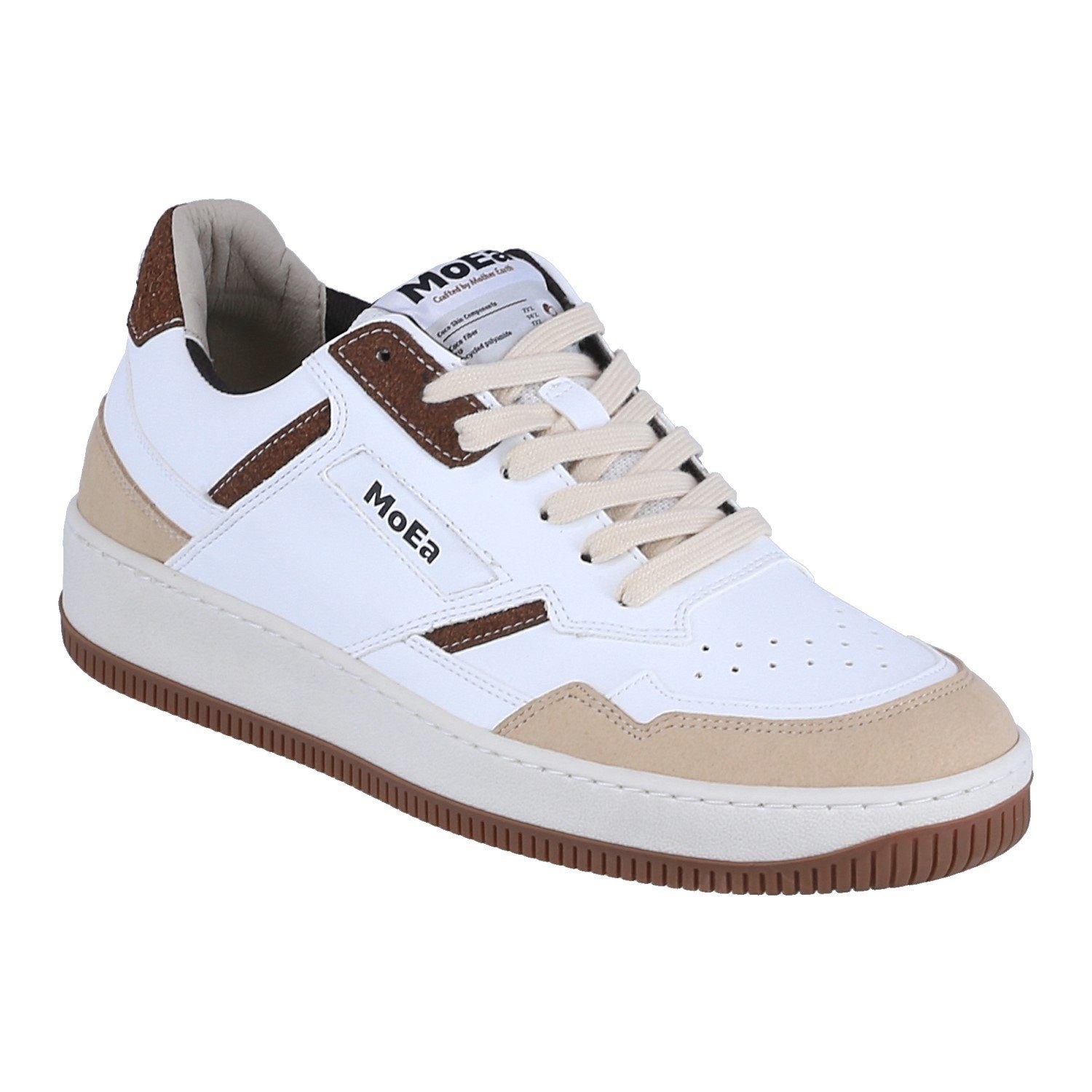 Moea Gen1 - Suede White & Brown - weiss/beige/braun Sneaker
