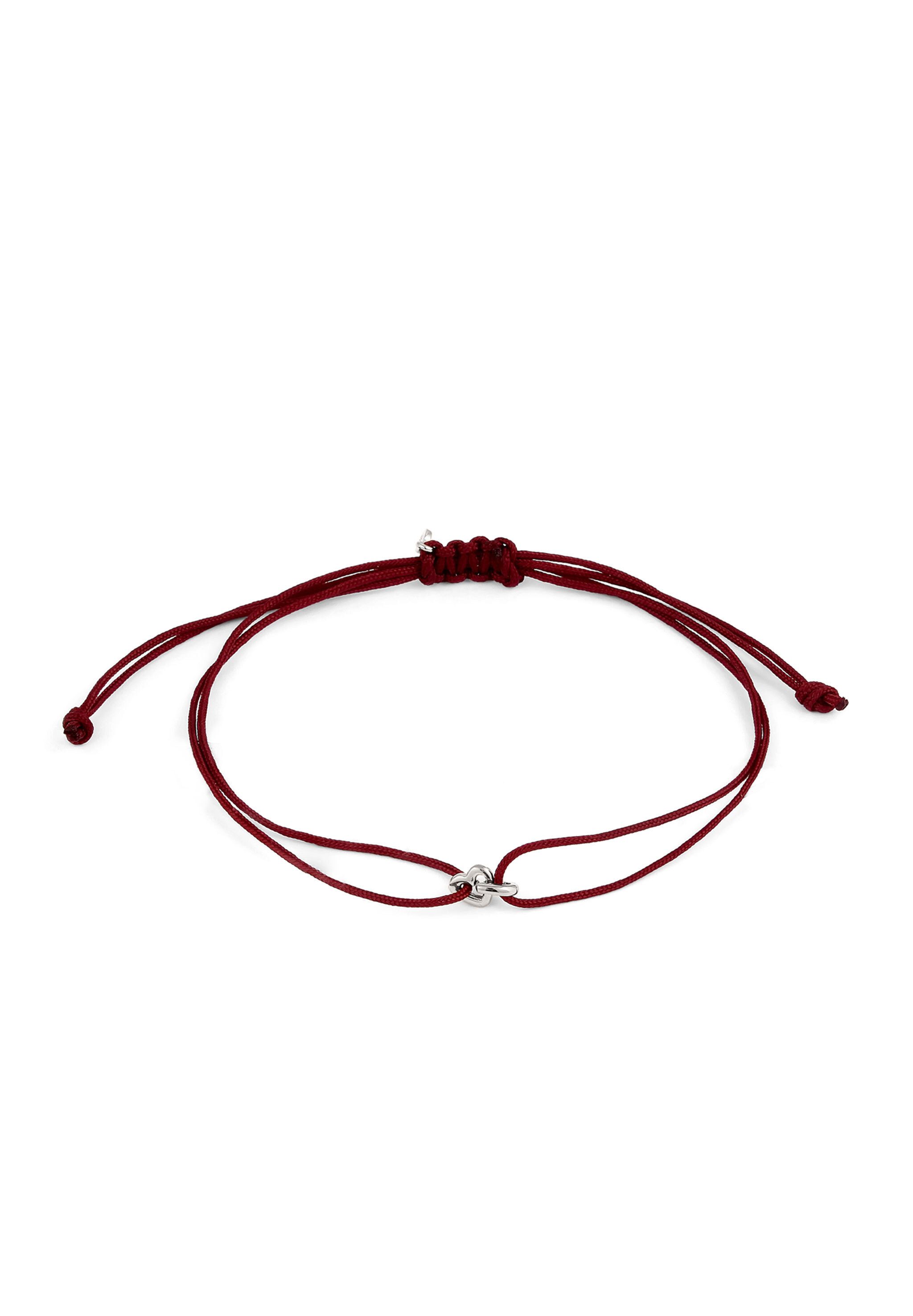 Armband Nylon mit Herz 925 Sterling Silber