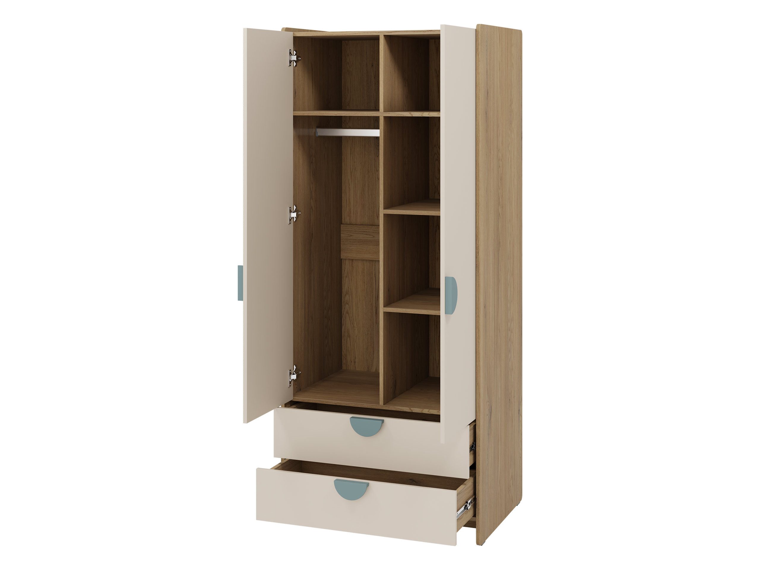 MIRJAN24 Jugendzimmer-Set Lexi II, (Komplettes 9er-Set), Kleiderstange, Lattenrost aus Sperrholz