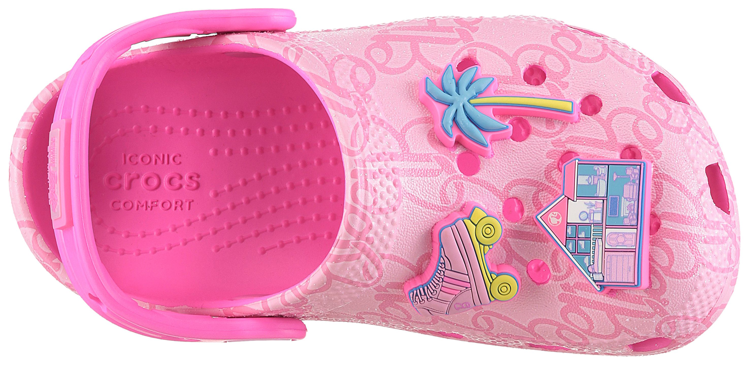 Crocs Toddlers' Barbie Classic Clog Clog Barbie Clog, Hausschuh mit Herzchen