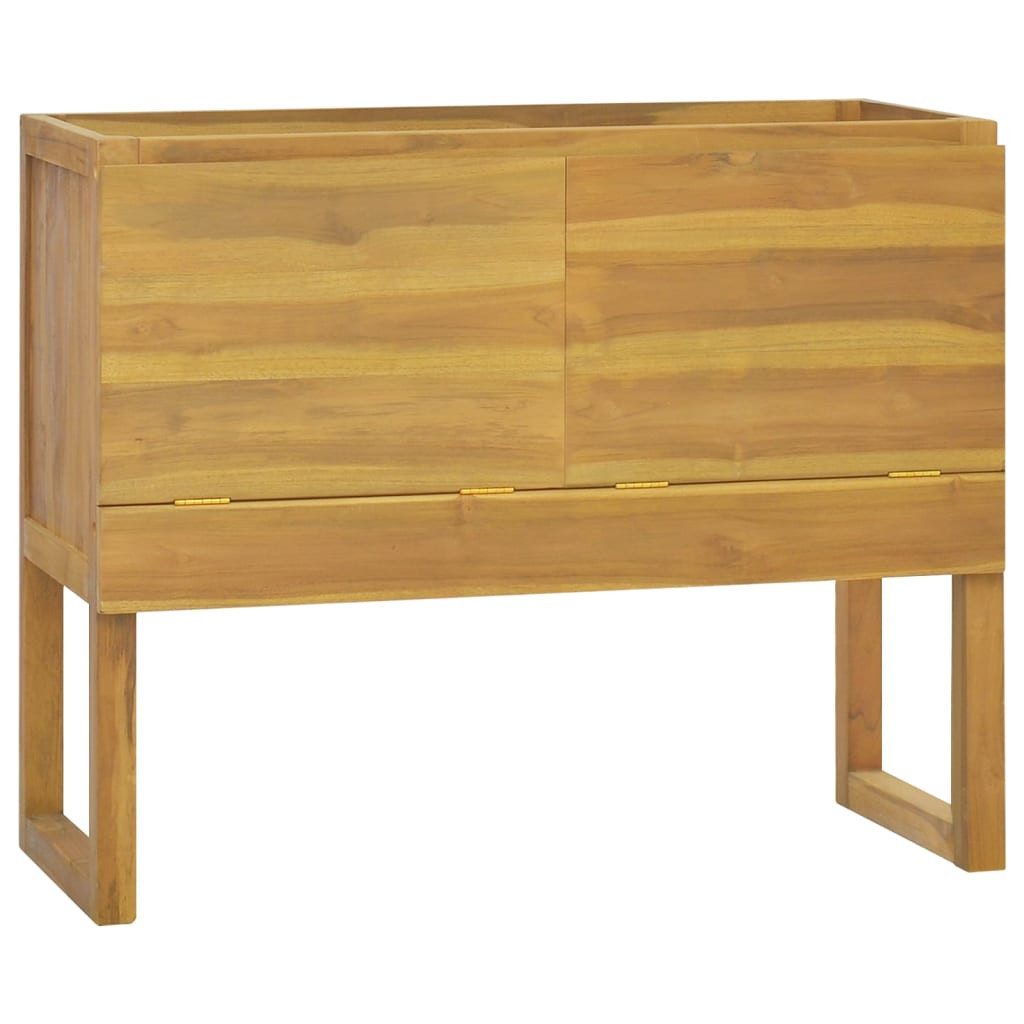 vidaXL Badregal Badschrank 90x45x75 cm Massivholz Teak