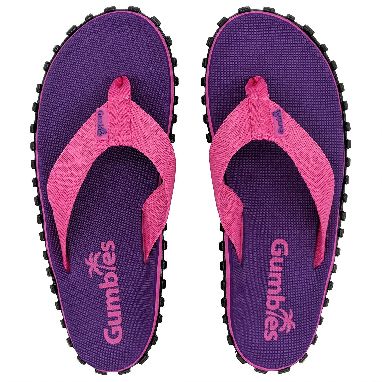 Gumbies Duckbills in Purple/Pink T-Strap-Zehentrenner Hergestellt aus recycelten Materialien