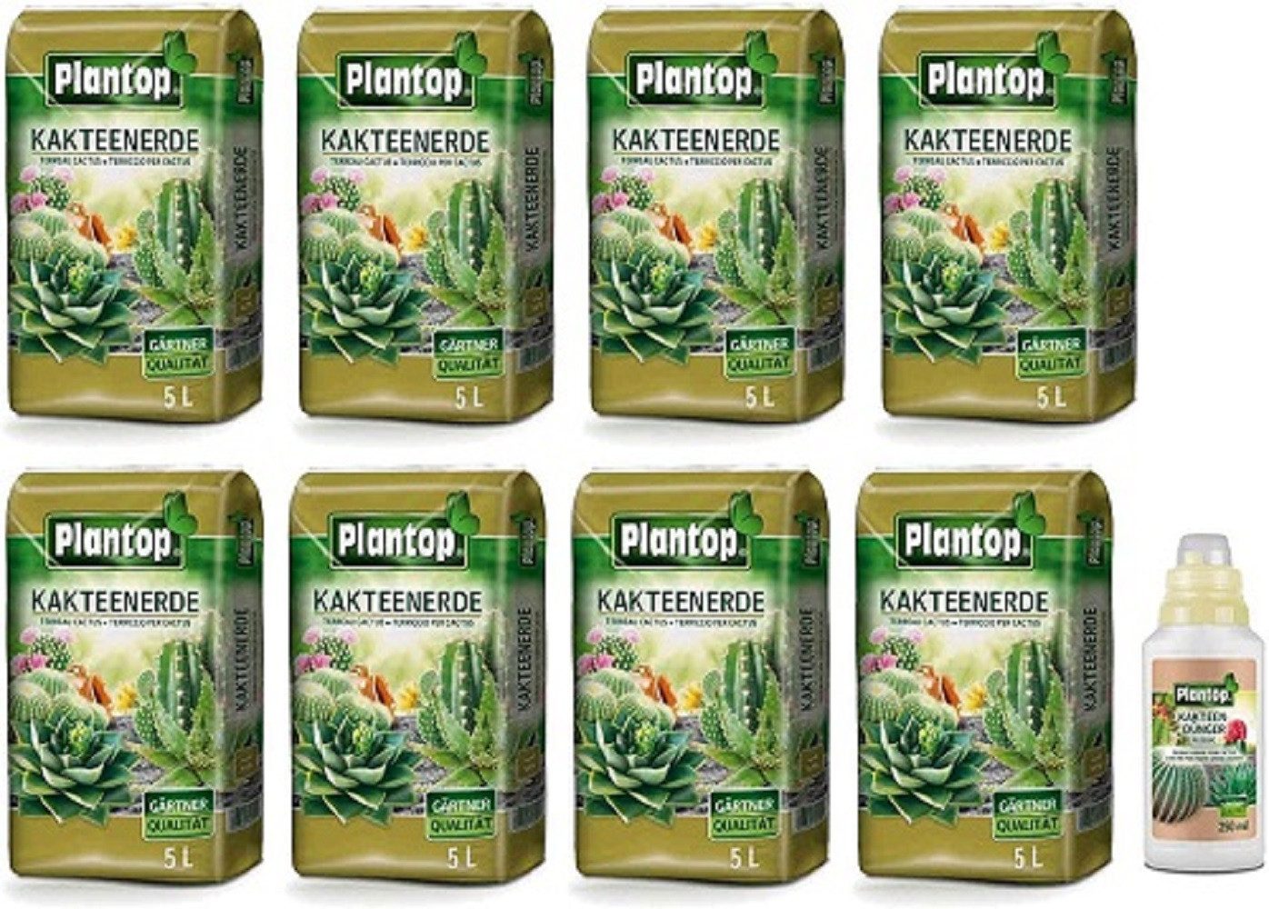 Plantop Spezialerde Plantop Kakteenerde 40 Liter + 250 ml Kakteendünger flüssig