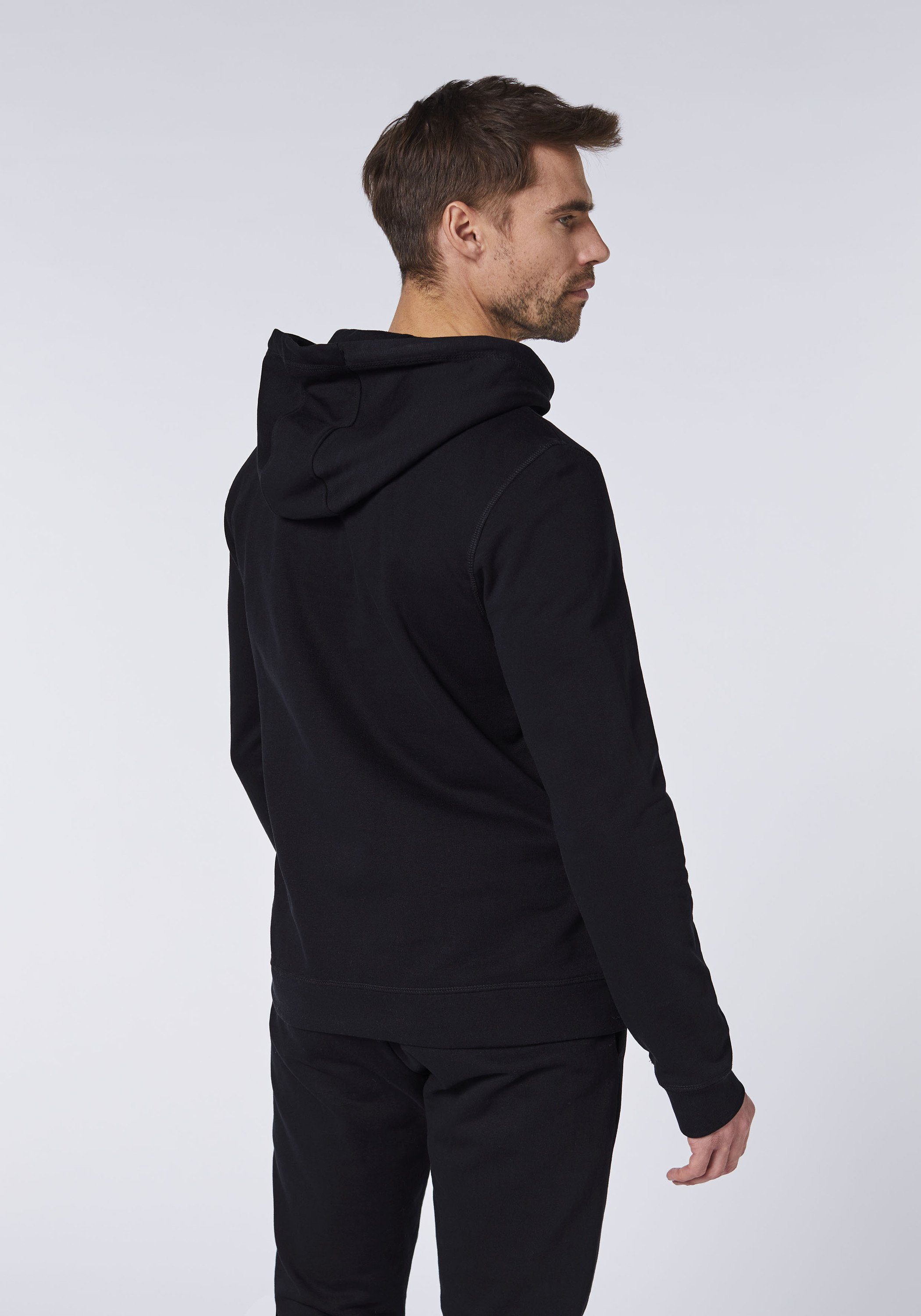 19-3911 Kapuzensweatshirt lässiger Black in Deep Jeans Oklahoma Passform