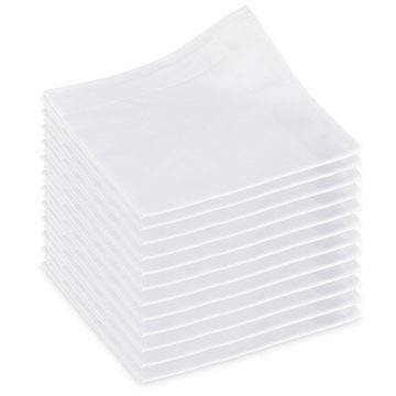 JEMIDI Taschentuch 12x Stofftaschentücher im Set - wiederverwendbar - weiß, (1-St)