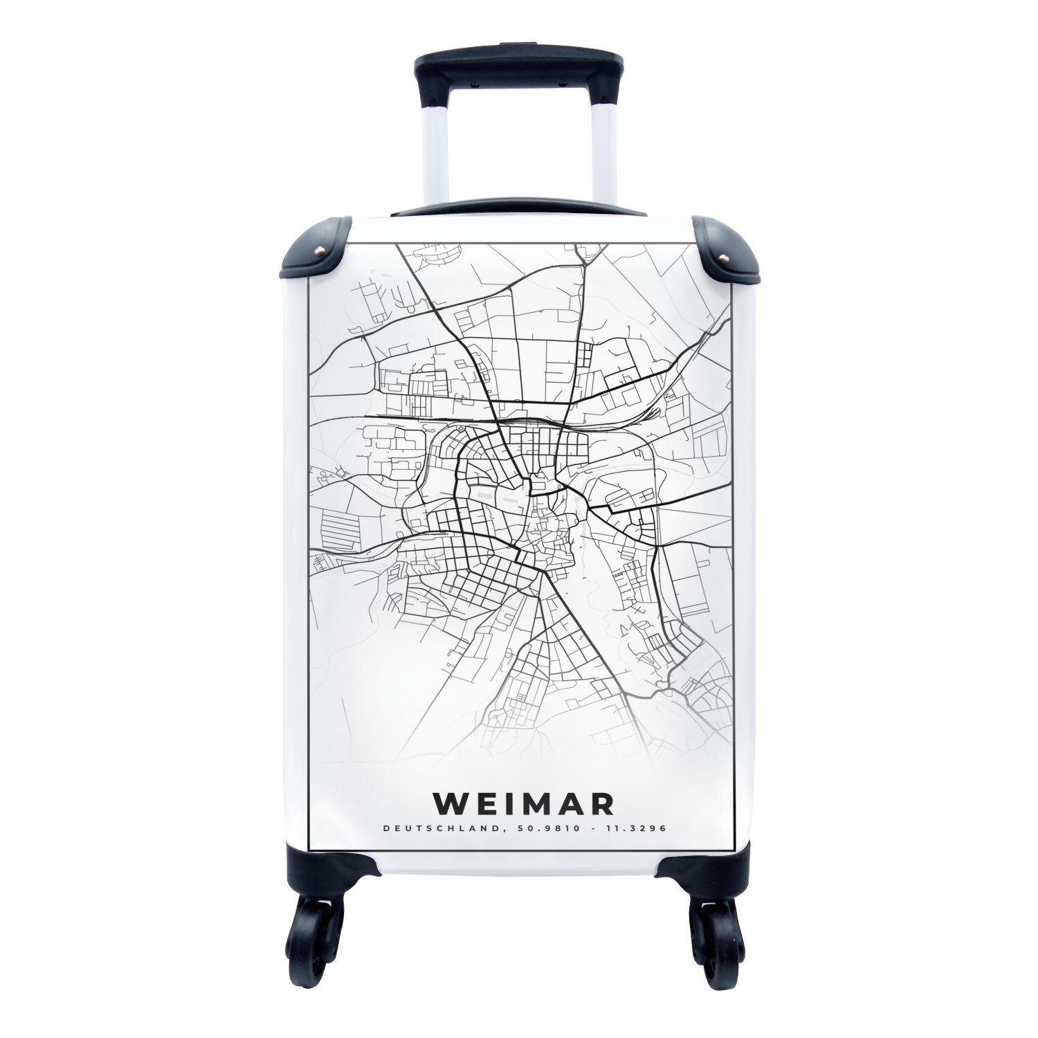Reisetasche für Trolley, Handgepäckkoffer Rollen, Handgepäck Reisekoffer rollen, - - Weimar, mit MuchoWow Ferien, Karte 4 Stadtplan
