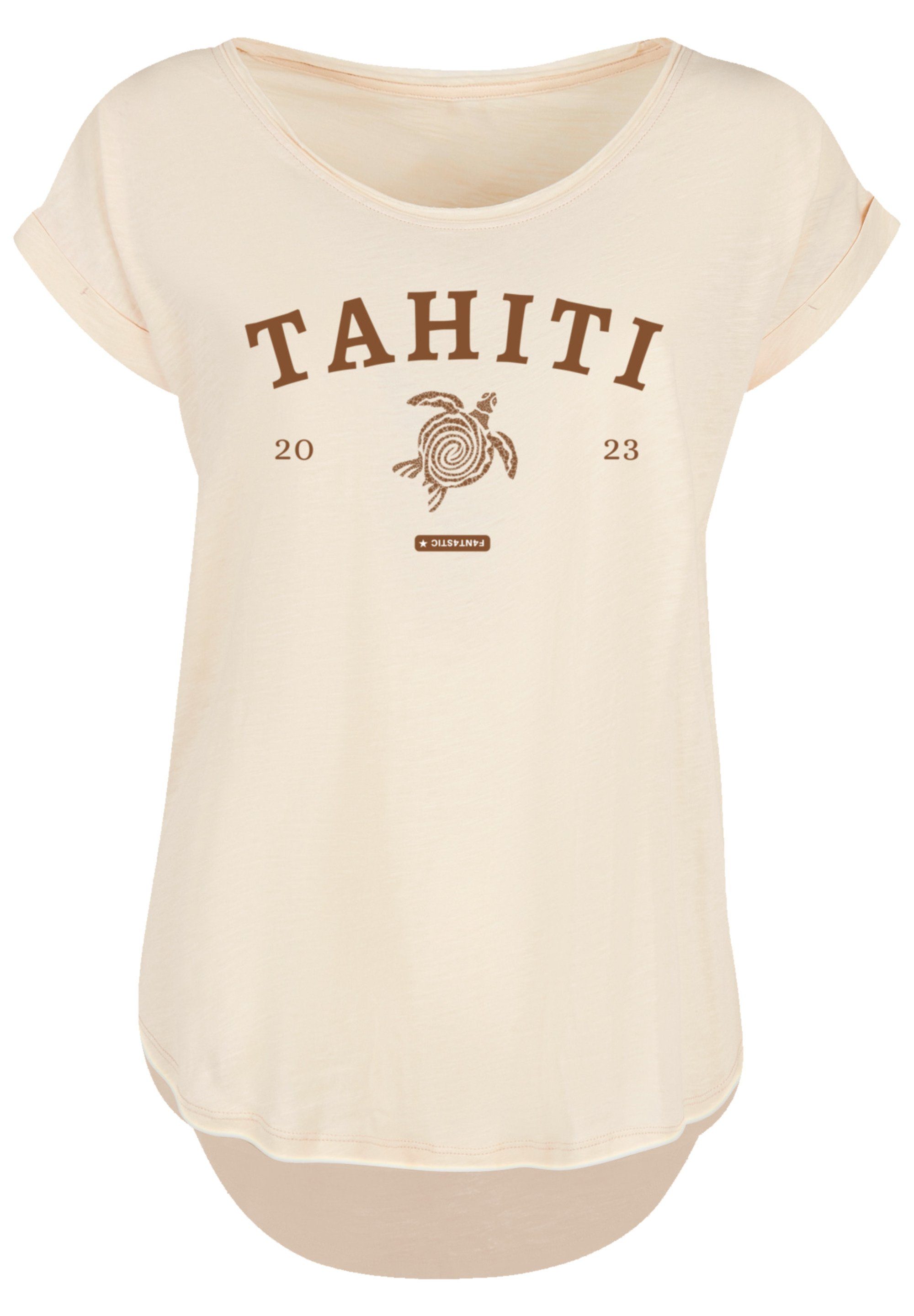 PLUS weicher mit Sehr hohem Tahiti Print, Tragekomfort F4NT4STIC SIZE T-Shirt Baumwollstoff
