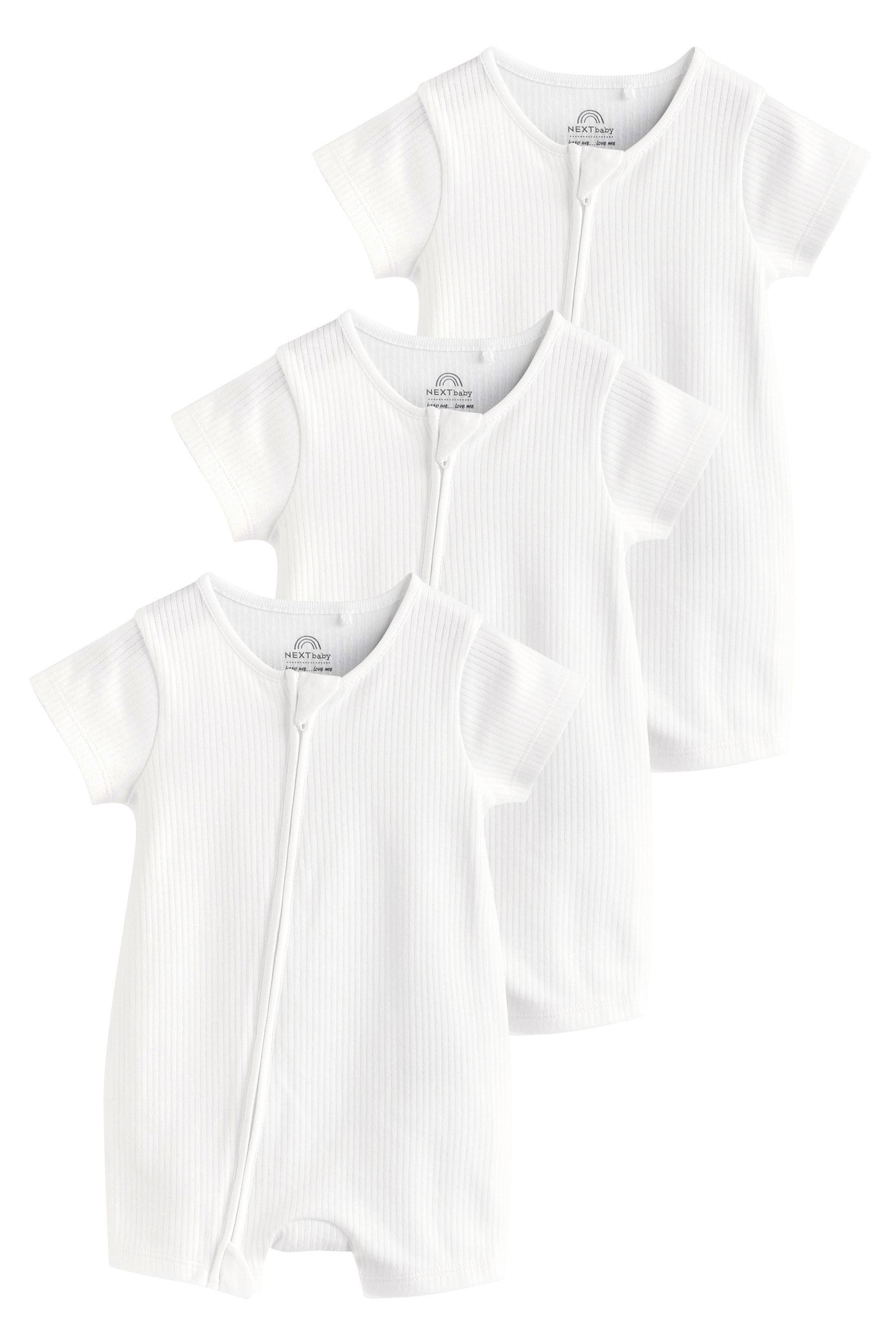 Next Strampler 3er-Pack Baby-Strampler mit 2-Wege-Reißverschluss (3-tlg)