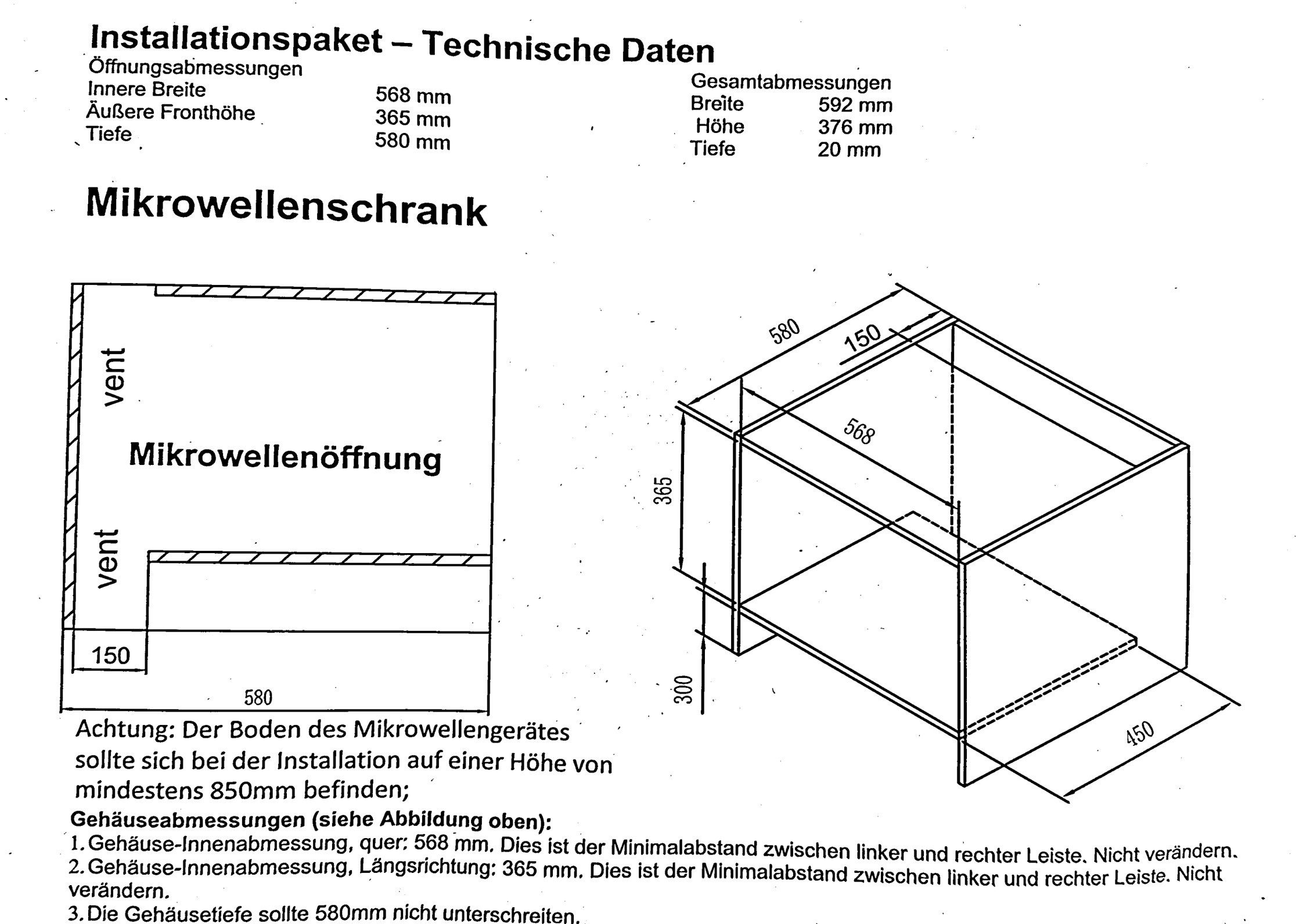 BEKO Einbaurahmen Mikrowelle silber 2000X