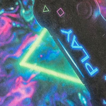Teppich Gaming-Teppich mit lebendigen neon-farbigen Symbolen, Teppich-Traum, rechteckig, Höhe: 5 mm