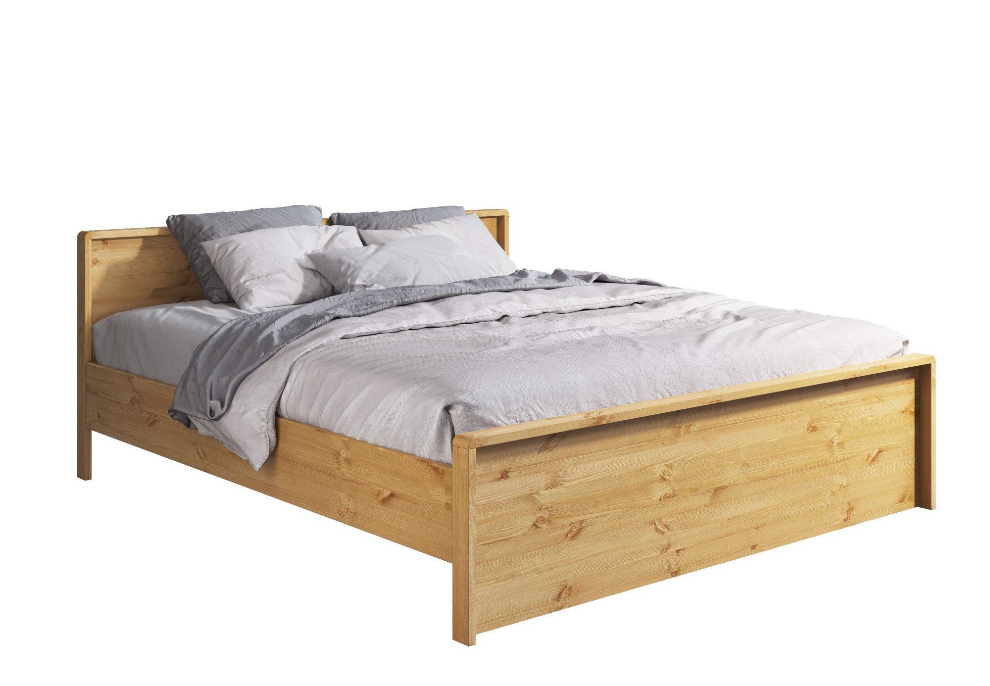 Home affaire Massivholzbett Luven, hohe Belastbarkeit! FSC® zertifiziertes Massivholz (Breite/Belastbarkeit 180cm/220 KG, 140cm/180 KG), aus massiver Kiefer im schlichten Design