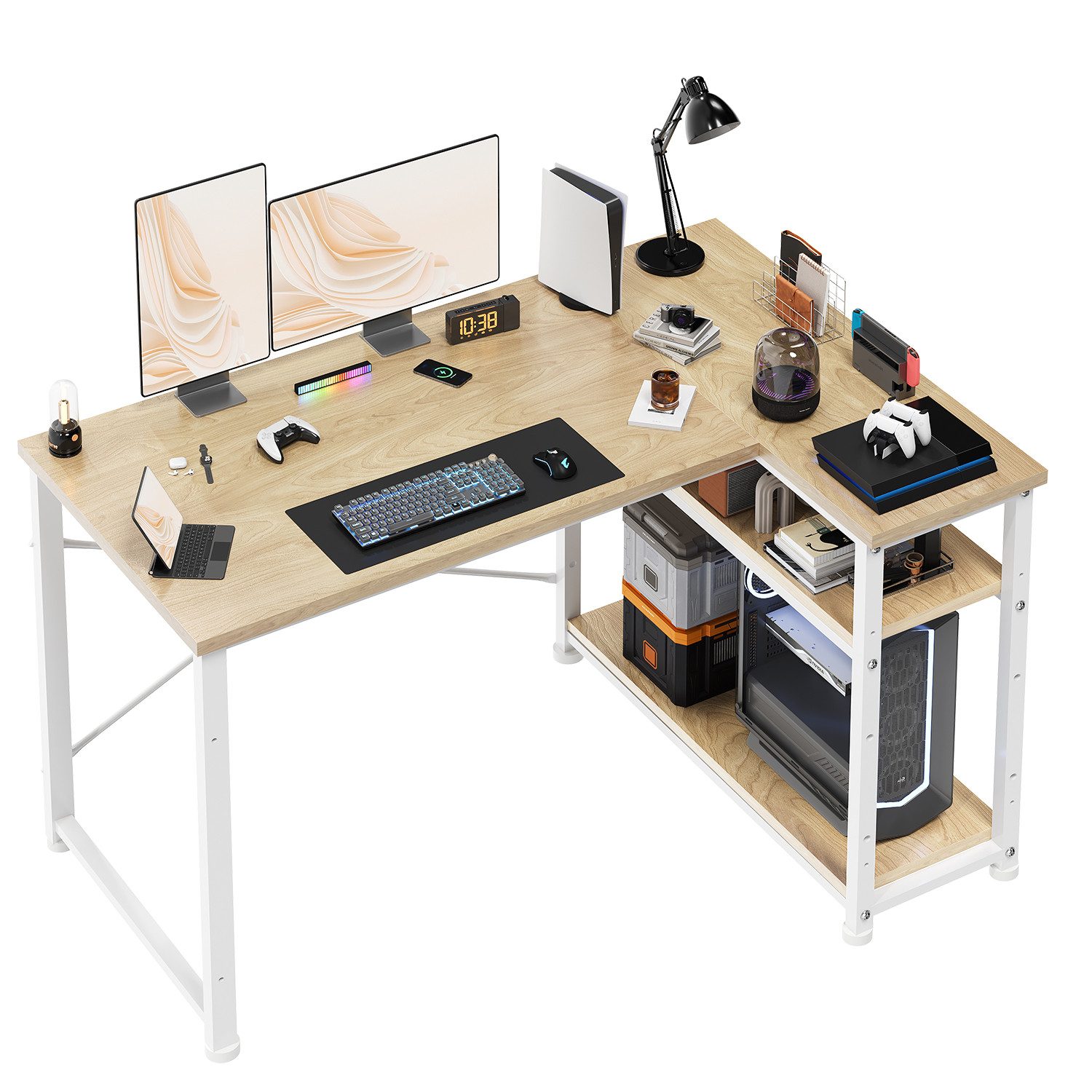 HOMALL Computertisch Eckschreibtisch Reversibel L Förmiger günstig online kaufen