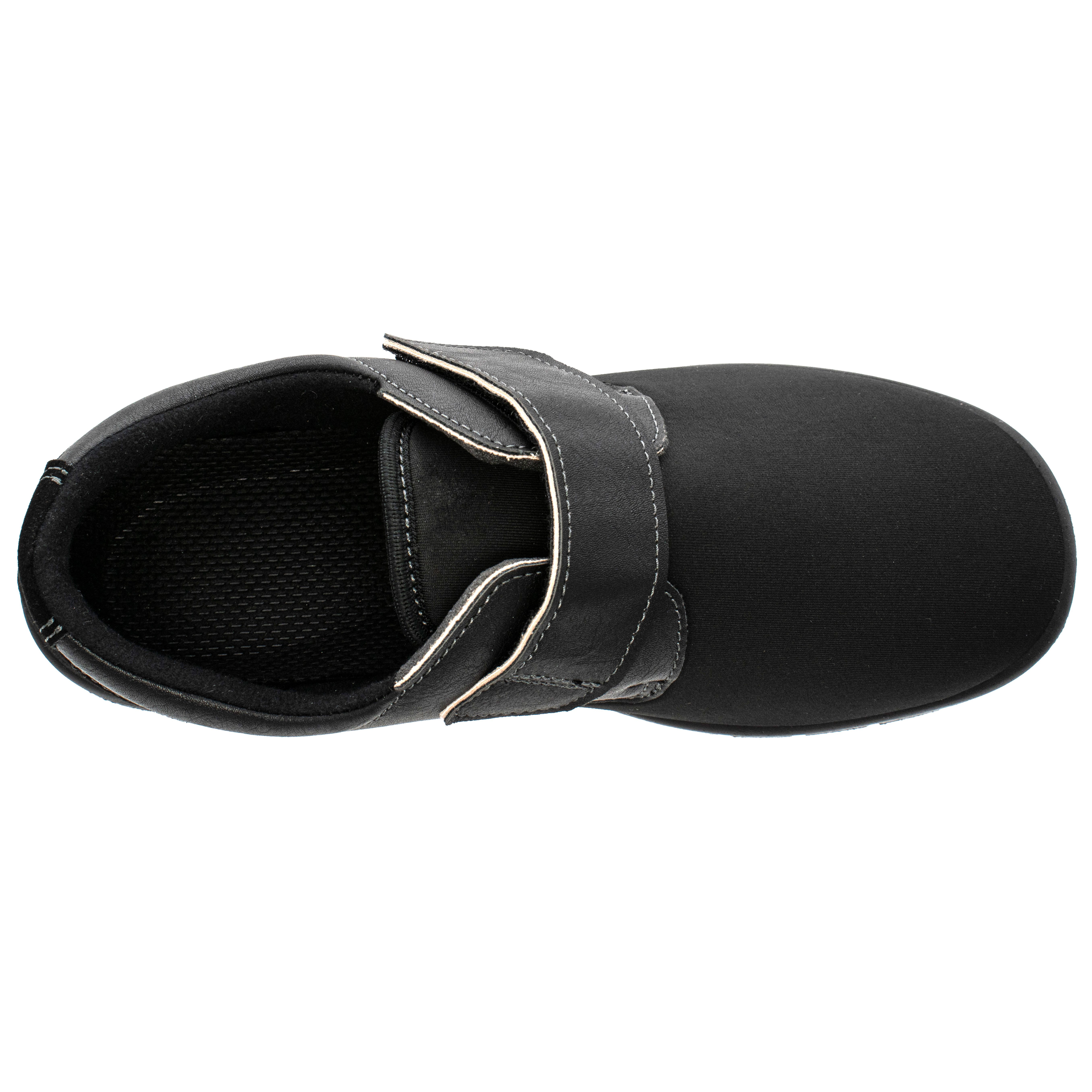 Fischer-Markenschuh Ortho Aktiv Klettschuh aus Stretch/Lederimitat, mit Molton-und Mircotexfutter, Weite H