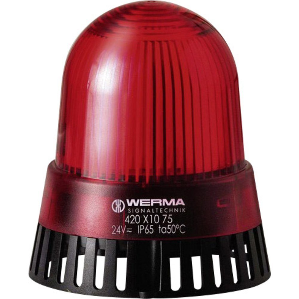 Werma Signaltechnik Sensor 420.110.75 Dauerlicht (420.110.75) Kombi-Signalgeber LED Werma Signaltechnik 24, Rot