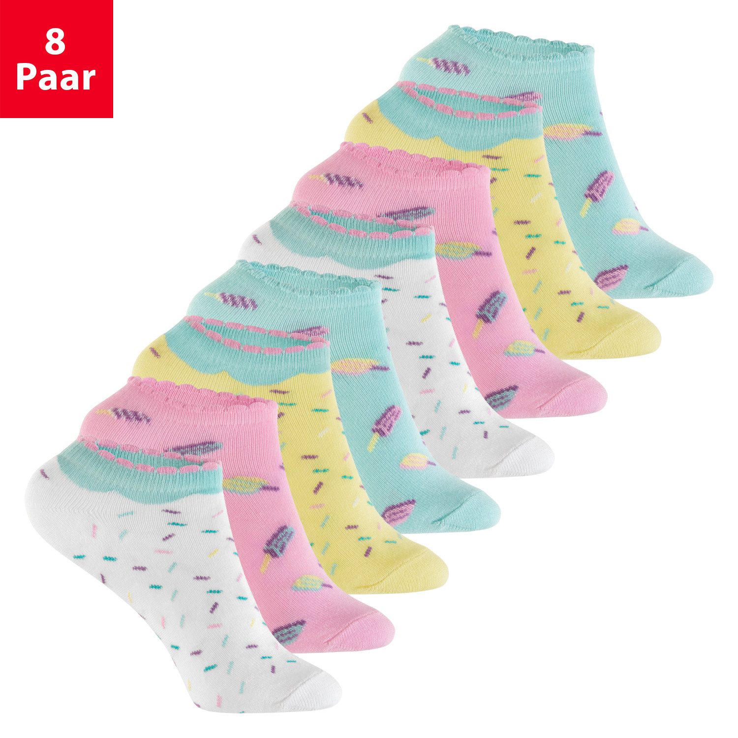 Footstar Короткие носки Kinder Носки (8 Paar) für Mädchen & Jungen bunt