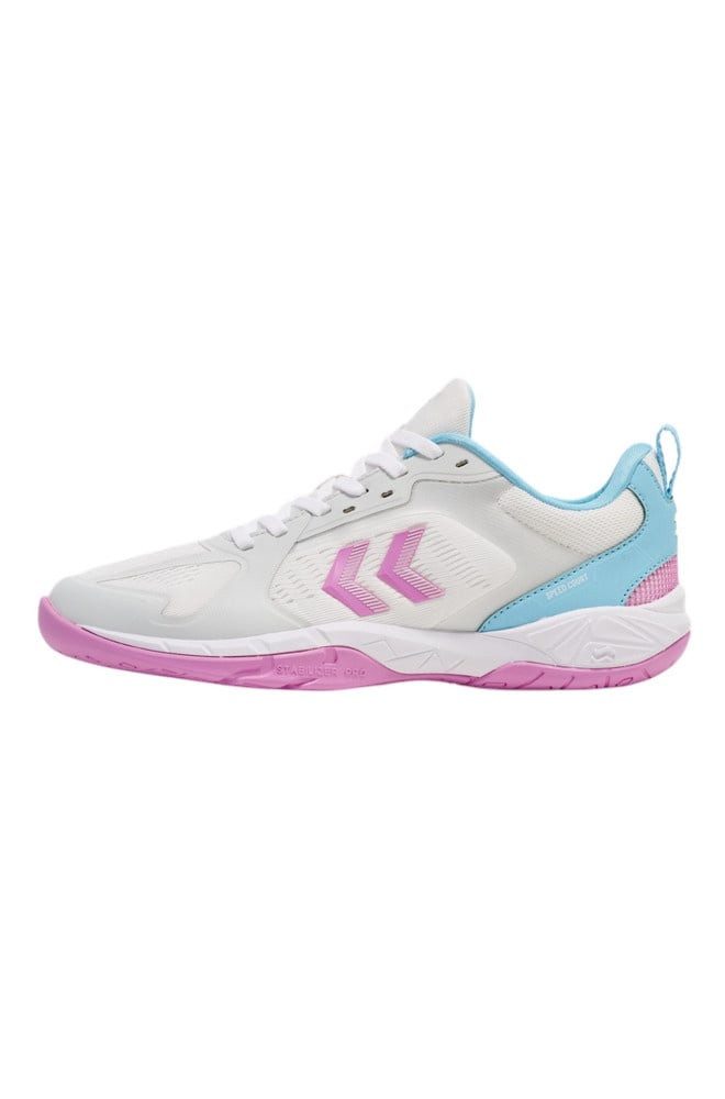 Hallen-Indoorschuhe Speed Court weiss/mauve Herren Badmintonschuh