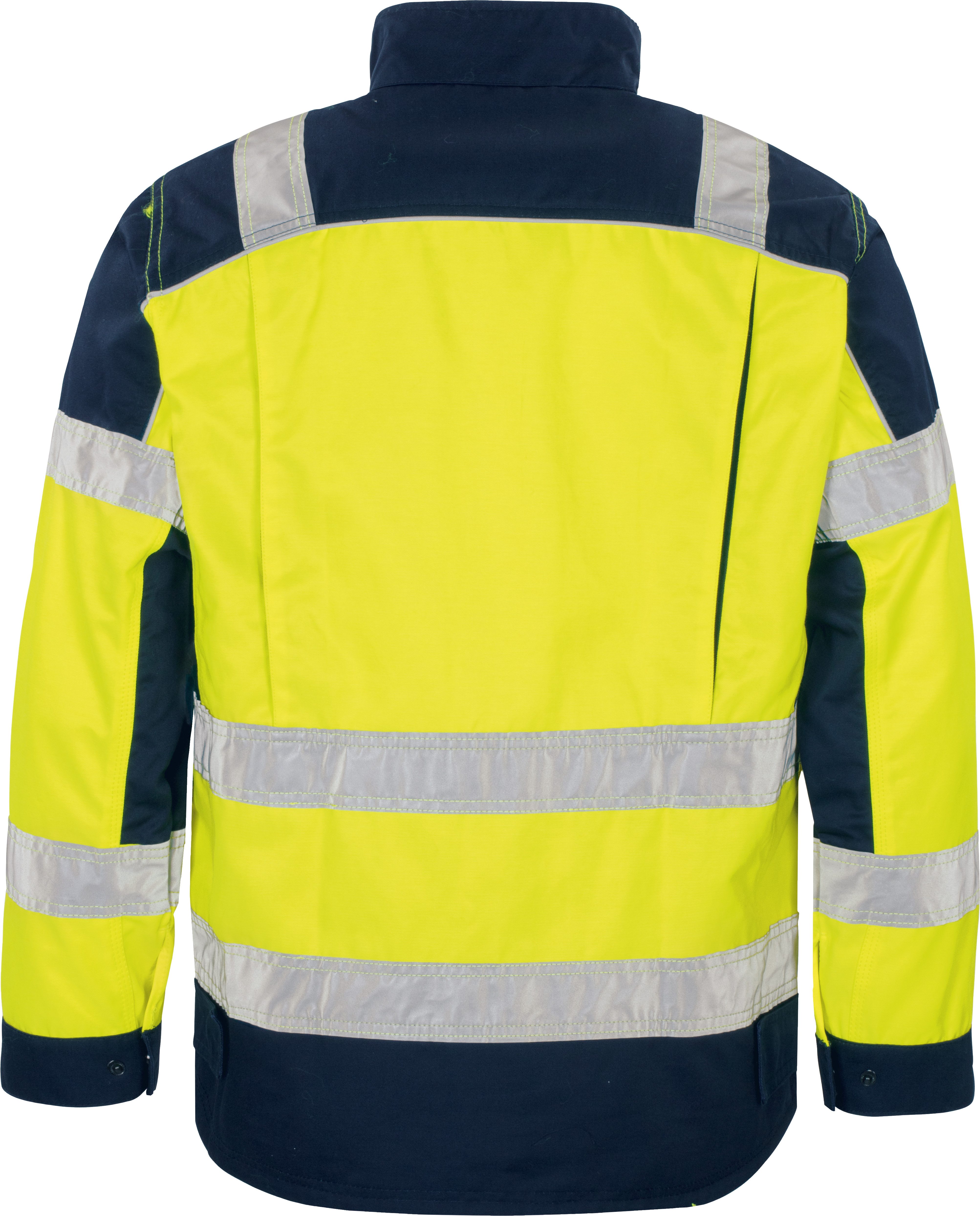 vizwell Arbeitsjacke Herren Warnschutz Bundjacke Arbeitsjacke orange oder gelb reflektierend - strapazierfähig und zertifiziert – Bild 4 von 4