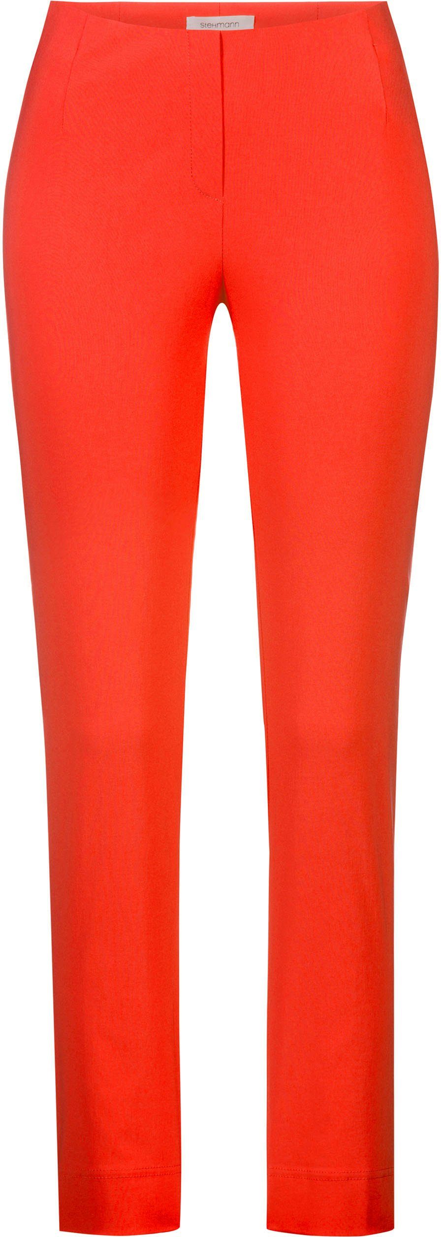 in Ina Stehmann blutorange Stretch-Hose Knöchellänge