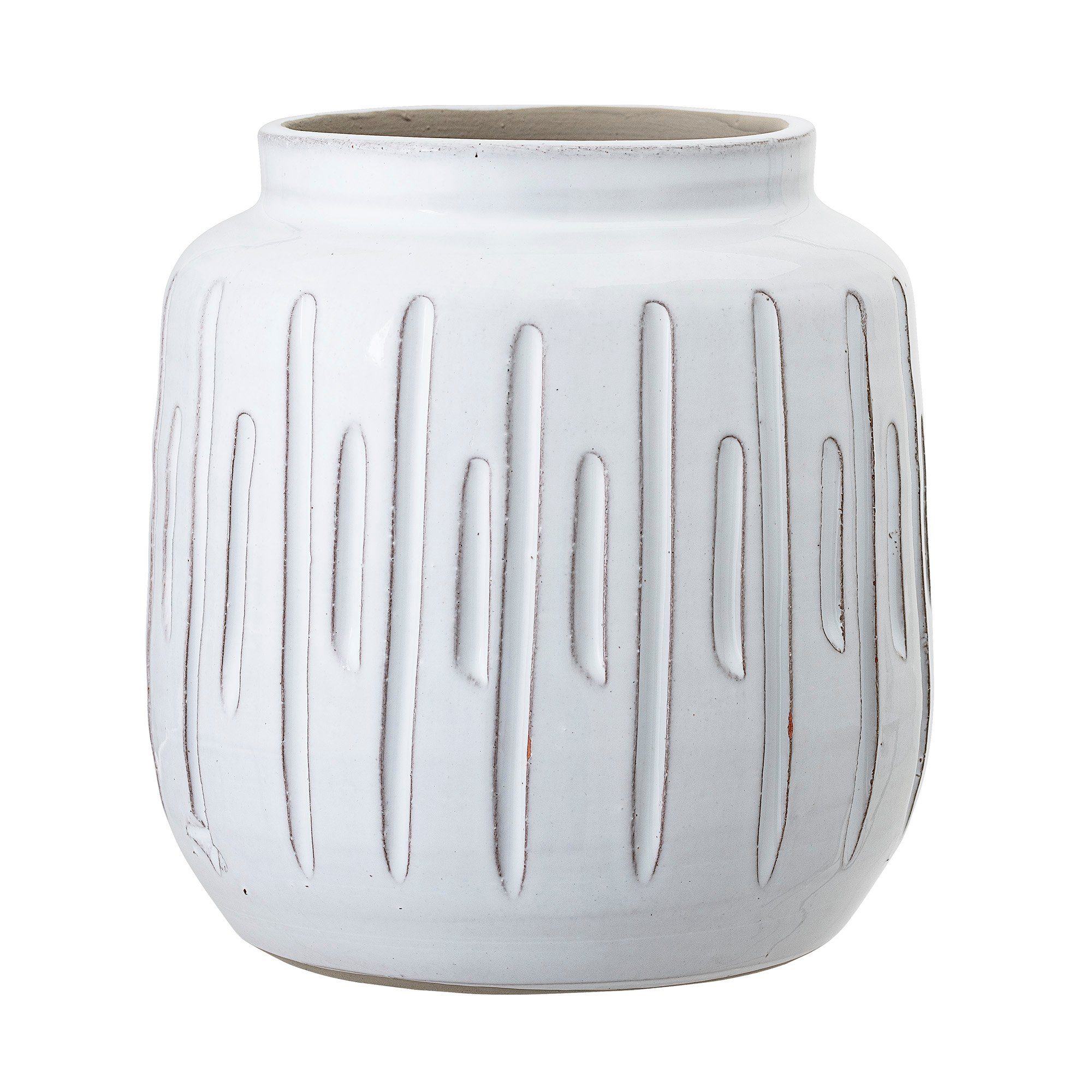 Dekovase Bloomingville Terrakotta Vase, weiß, Dekovase, Dekoration, Tischdeko