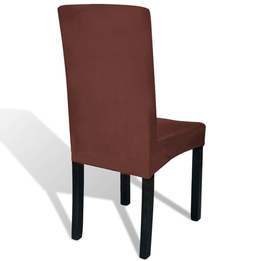 furnicato Stuhlhusse Braune Stuhlhussen 46-55 cm Rückenlehnenhöhe, 38-45 cm Breite, Knitterfreie Stuhlbezüge, maschinenwaschbar und elastisch für Hotels – Bild 4 von 5