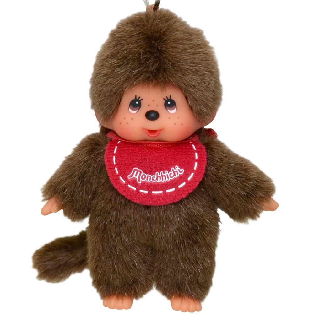 Monchhichi Plüschfigur Junge rot Anhänger 10 cm Monchhichi Sekiguchi Schlüssel-Anhänger