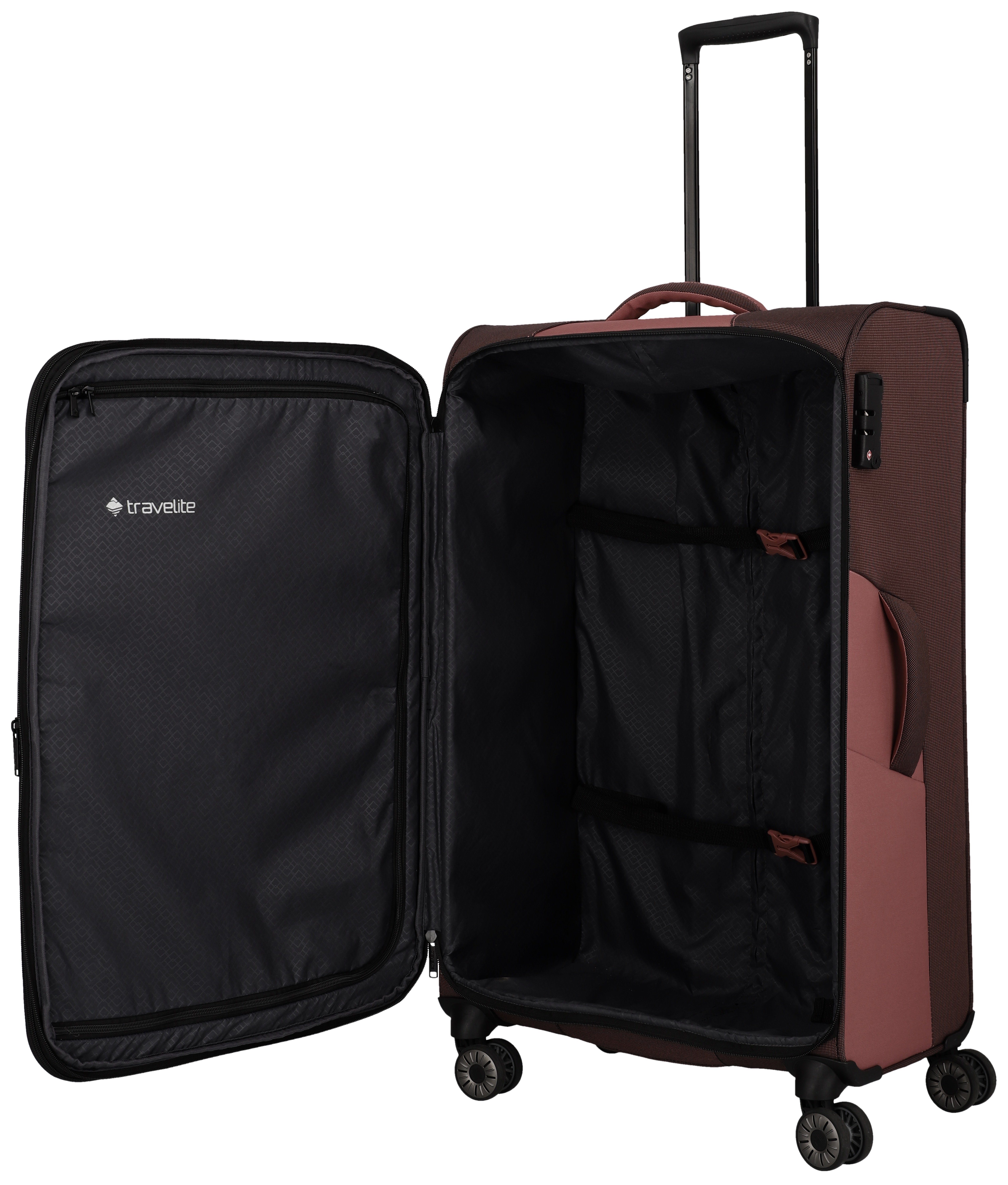 travelite Trolleyset VIIA S/M/L und Reisetasche, 4 Rollen, (Set, 4 tlg), Kofferset Reisegepäck mit erweiterbarem Volumen und TSA Schloss