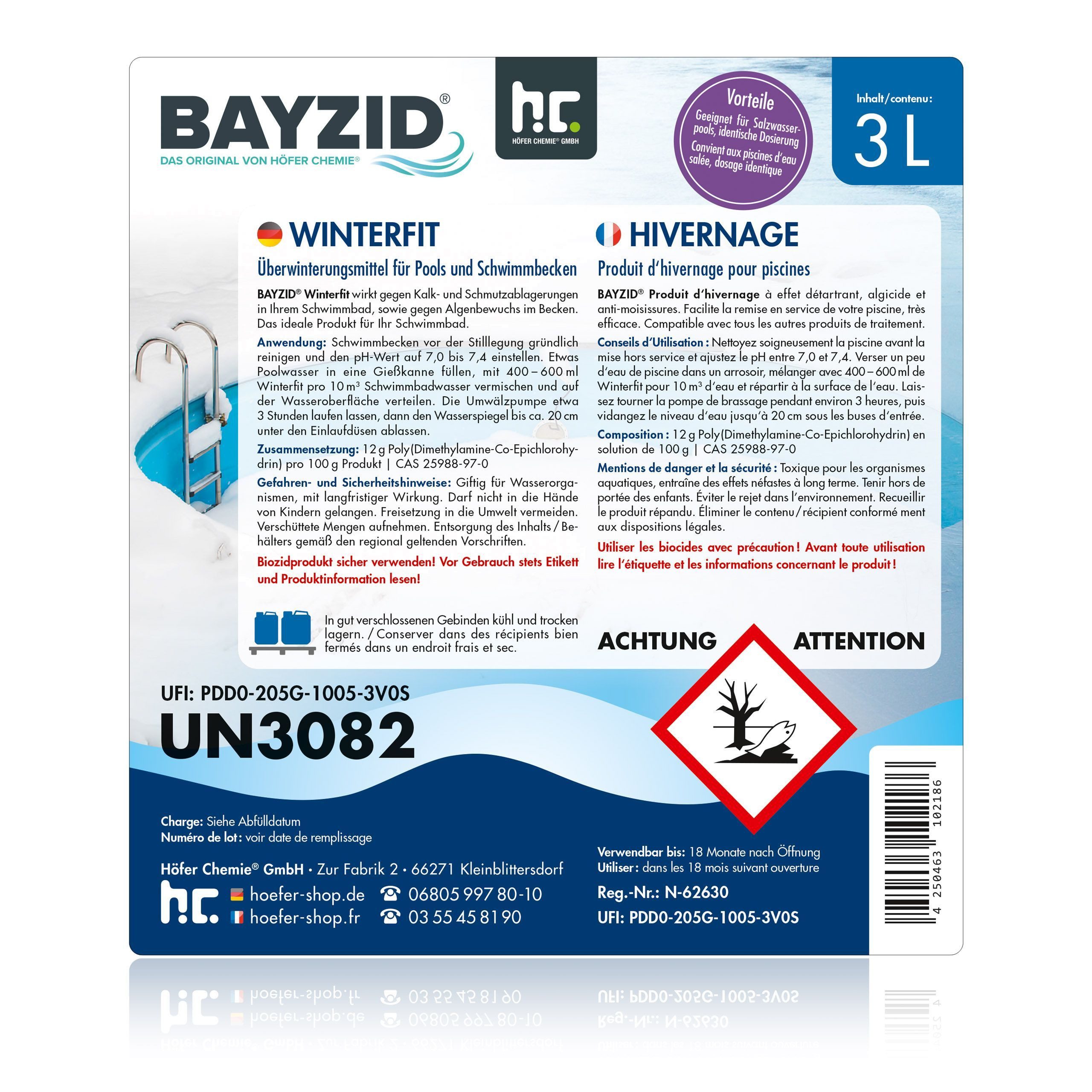 Höfer Chemie GmbH Poolpflege 3 L BAYZID® Winterfit Überwinterungsmittel