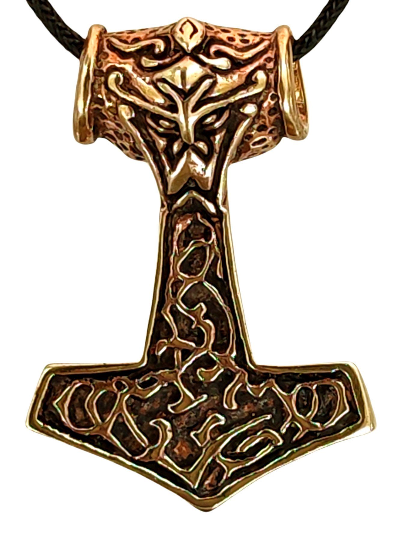 Kiss of Leather Kettenanhänger Thorshammer Bronze Mjölnir Nordisch Wikinger Thor Thoranhänger