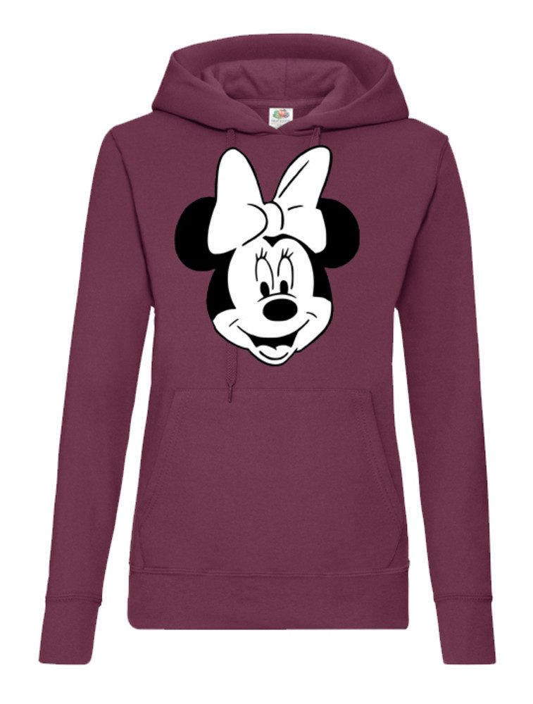 Hoodie Minnie Mouse Damen Hoodie Print Kapuze Freizeit Baumwolle Klassik Stil