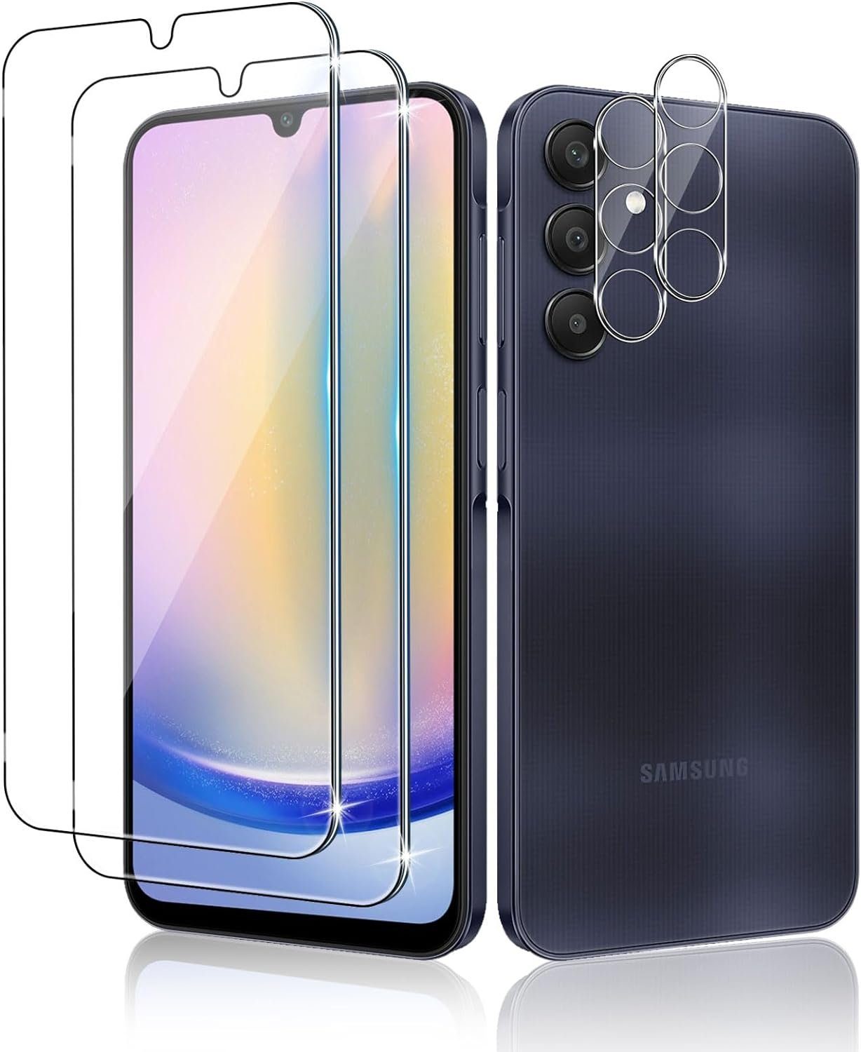 MSM Displayschutzglas 2X Schutzglas (Display + Kamera) für Samsung Galaxy A25 5G