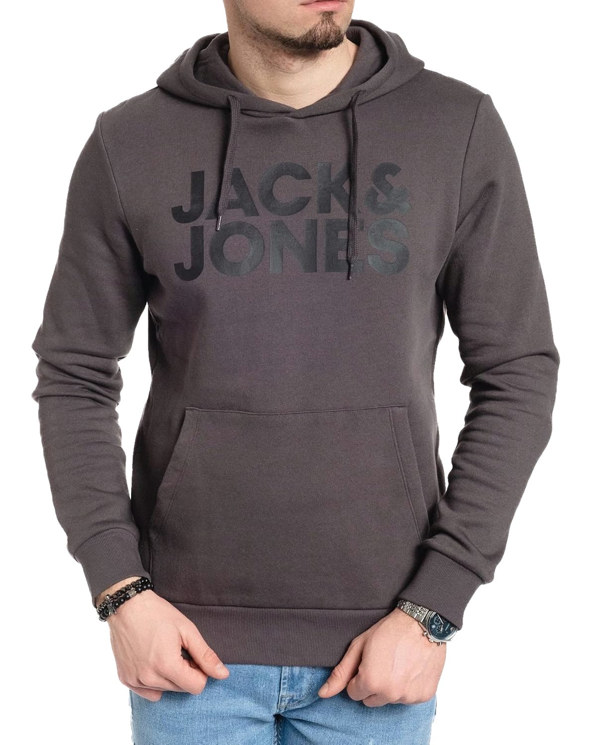 Jack & Jones Kapuzenpullover stilvolle Hoodies mit Logoprint (Spar Set, Doppelpack) Unifarbene Pullover mit flauschigem Innenfutter