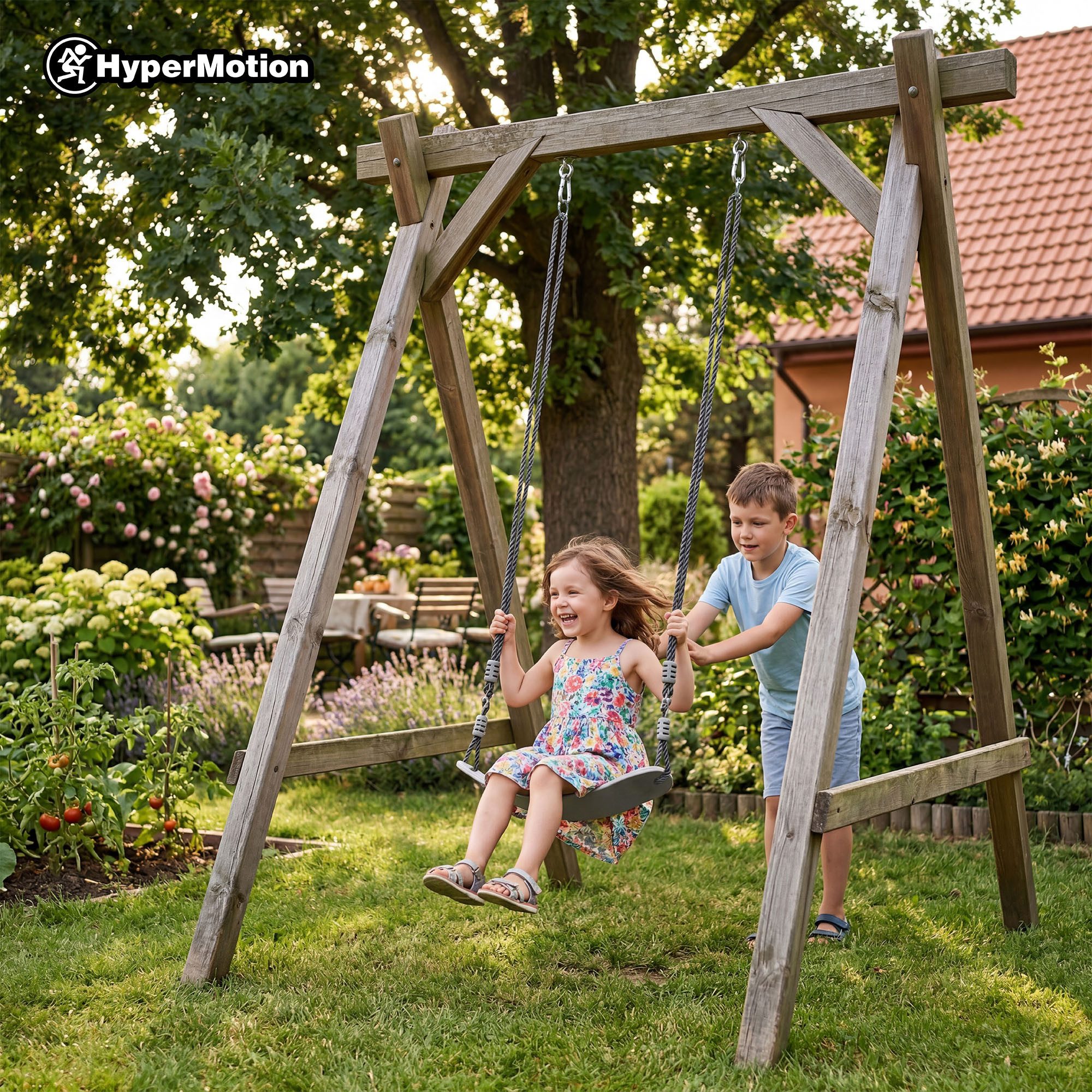 HyperMotion Einzelschaukel HyperMotion Gartenschaukel flexibel mit verstellbarer Höhe